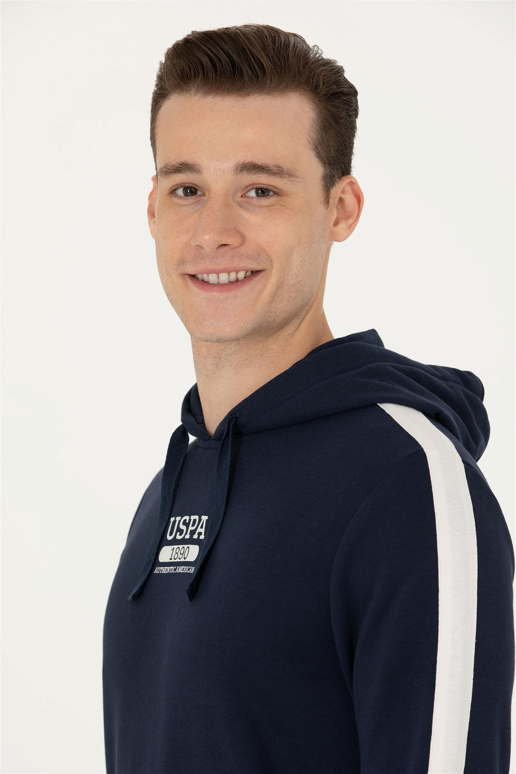 U. S. Polo Assn Мужская темно-синяя толстовка с капюшоном - U.s. polo assn фото 2