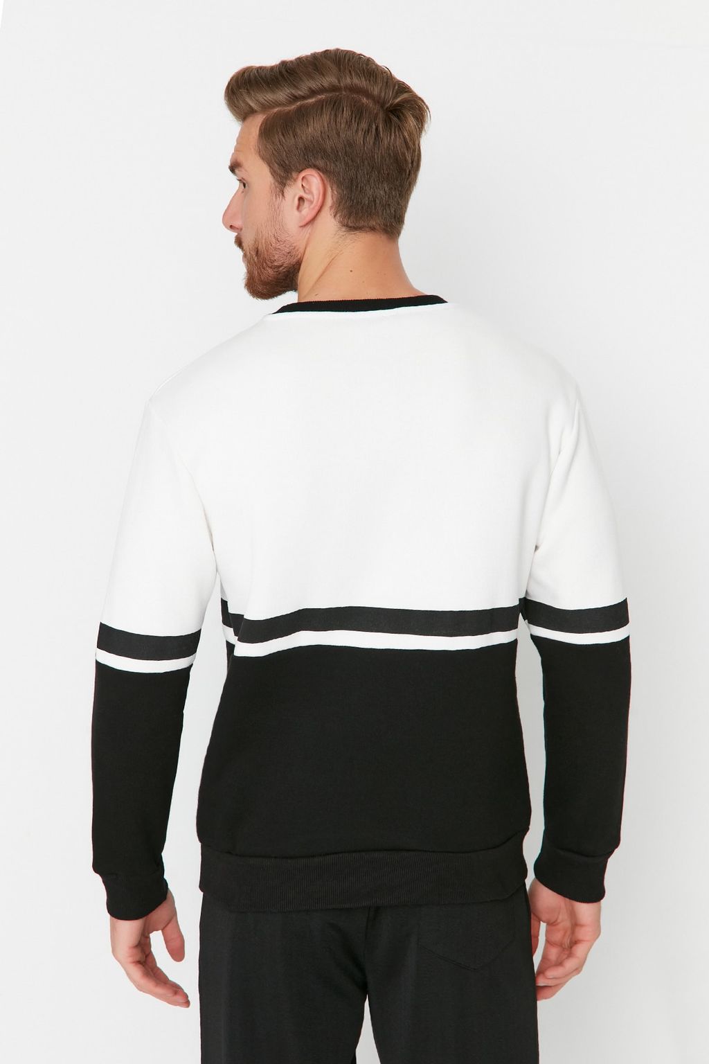 TRENDYOL MAN Haki Regular/Normal Kesim Uzun Kollu Bask?l? Panelli Sweatshirt TMNAW23SW00140 - Trendyolmilla фото 5