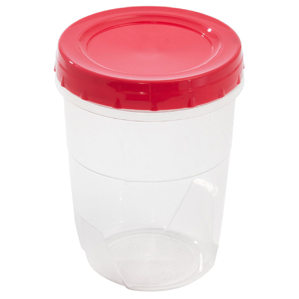 Банка для сыпучих продуктов пластмассовая 0,6л, д10см, h13см, закручивающаяся крышка (Россия) - Домашняя мода фото 2