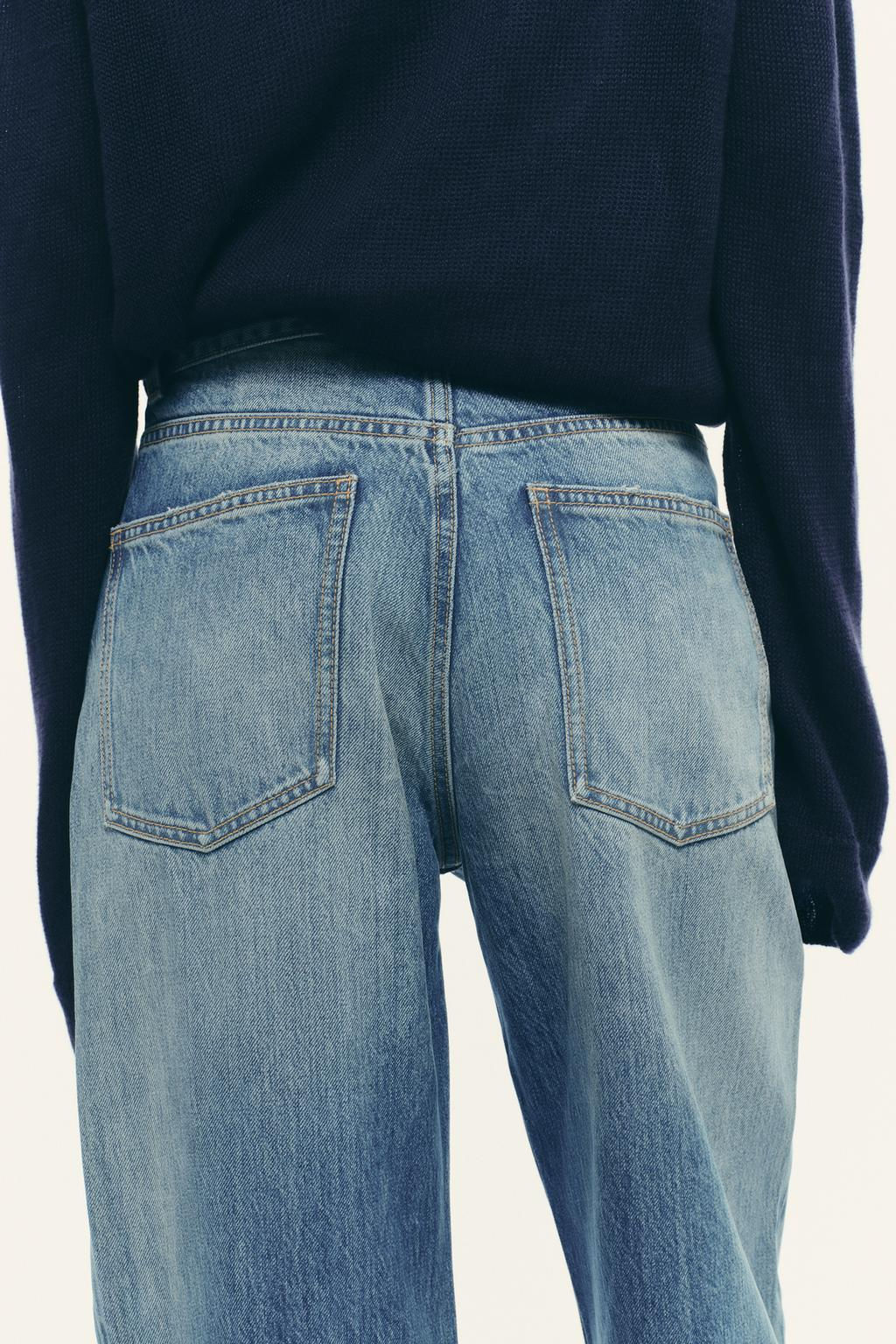 TRF WIDE-LEG HIGH-WAIST FULL LENGTH JEANS - Zara фото 14