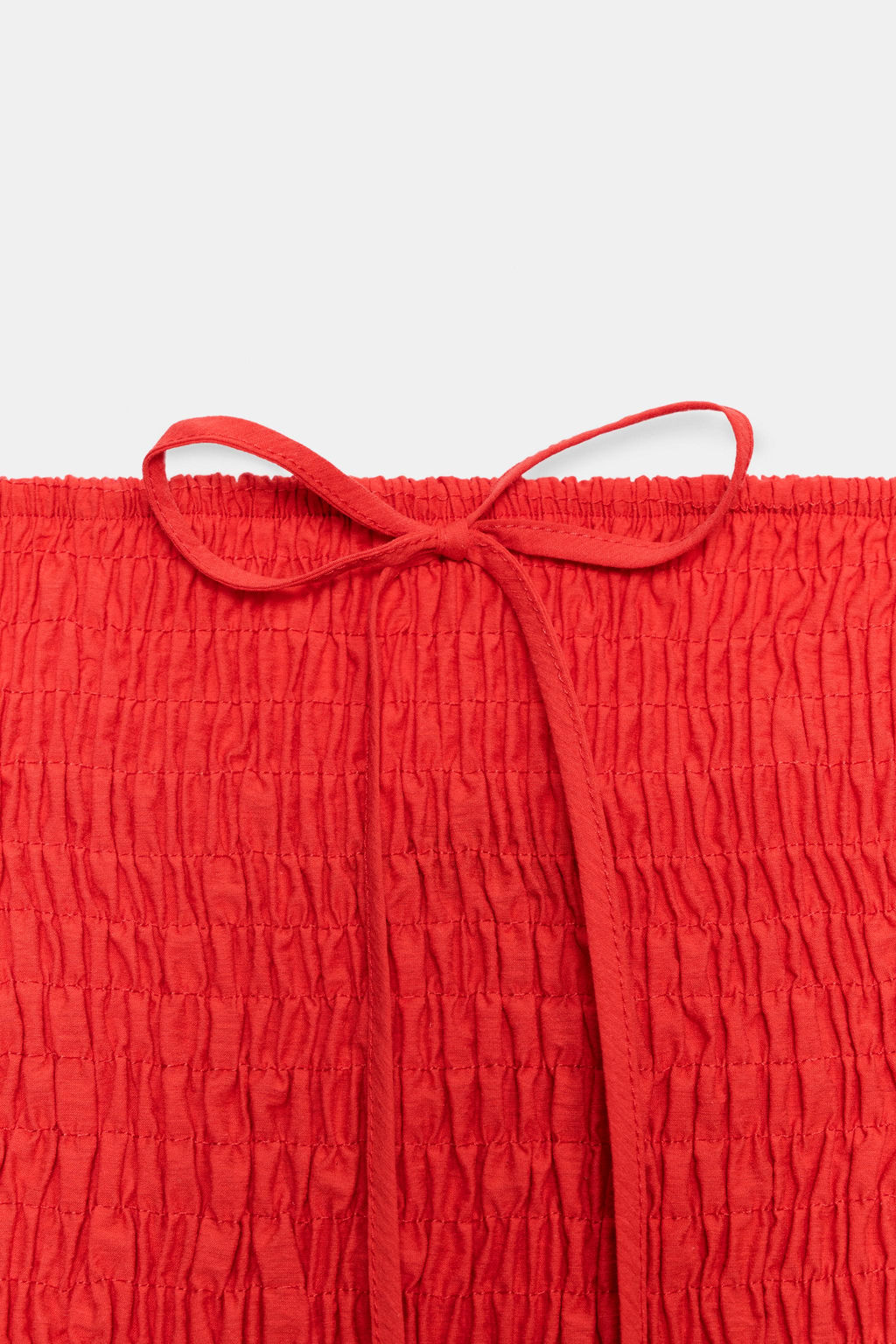 VESTIDO MIDI NIDO DE ABEJA / ROJO - Zara фото 8
