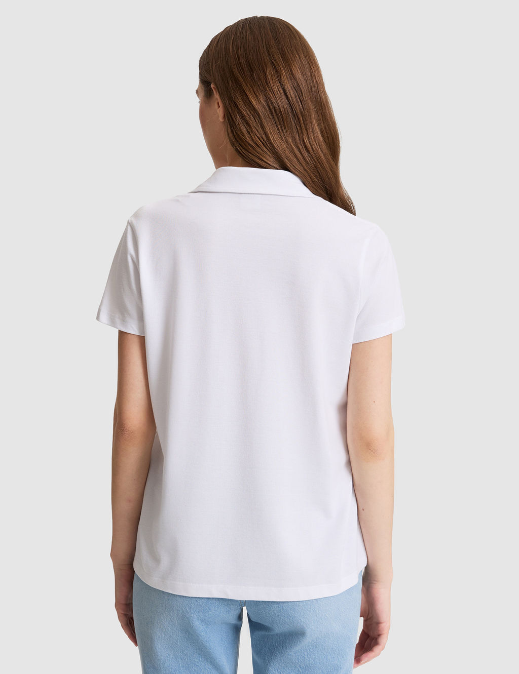 Beyaz Comfort Fit Polo Yaka Ti__rt