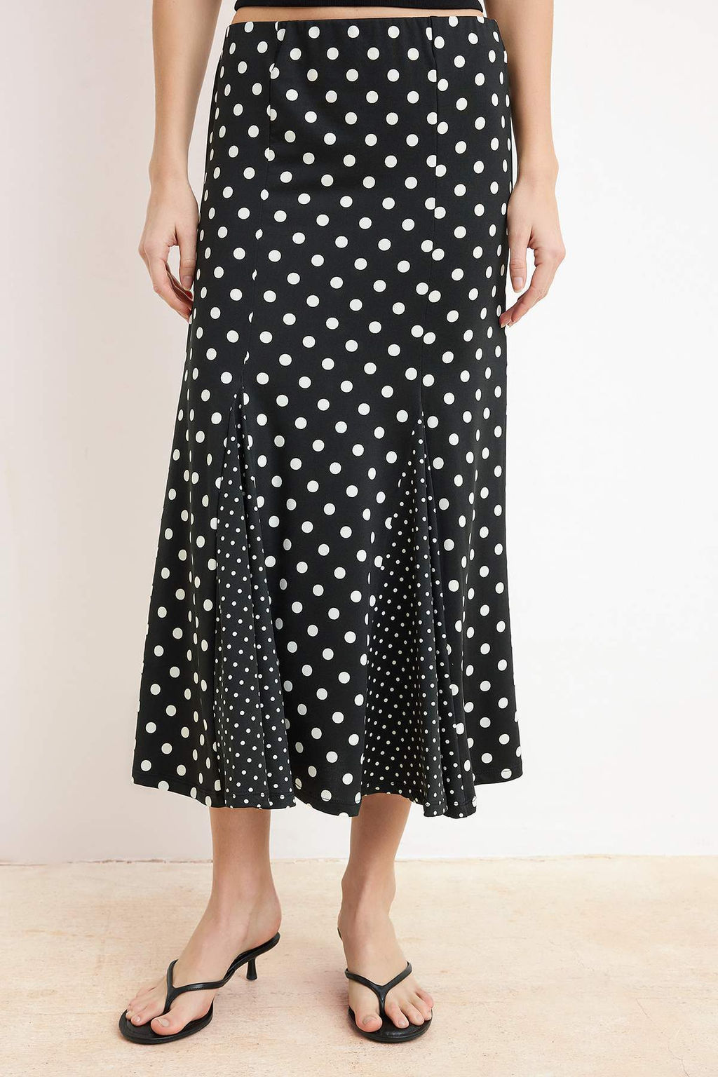 Kahverengi A-Kesim/Can Form Yuksek Bel Midi Esnek Orme Etek TWOSS26ET00063 - Trendyolmilla фото 7