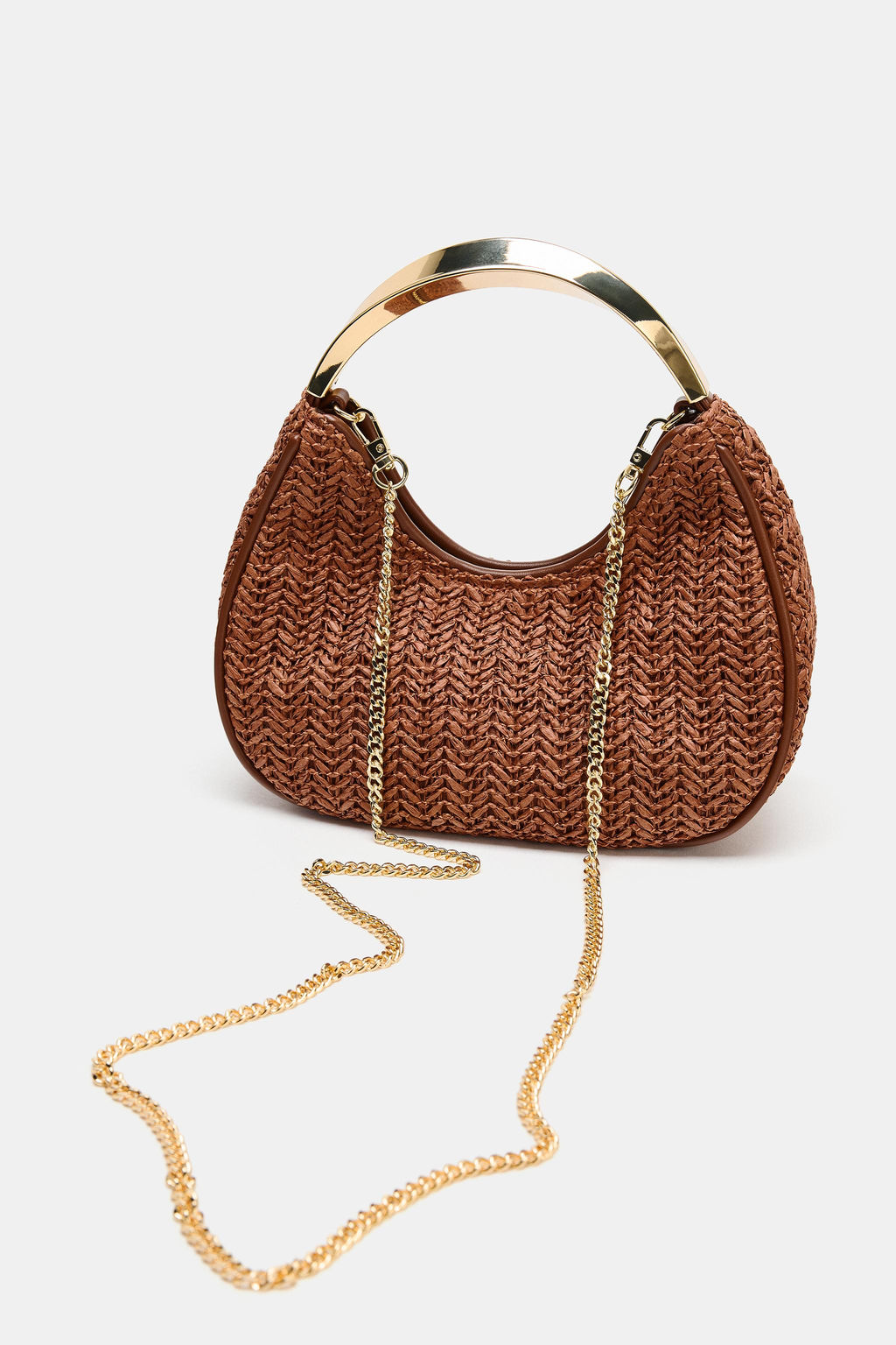 BOLSO DETALLE ASA MET?LICA / Marr?n - Zara фото 3