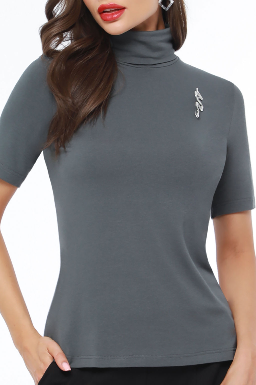 Водолазка Ты в тренде, грей - Dstrend фото 5