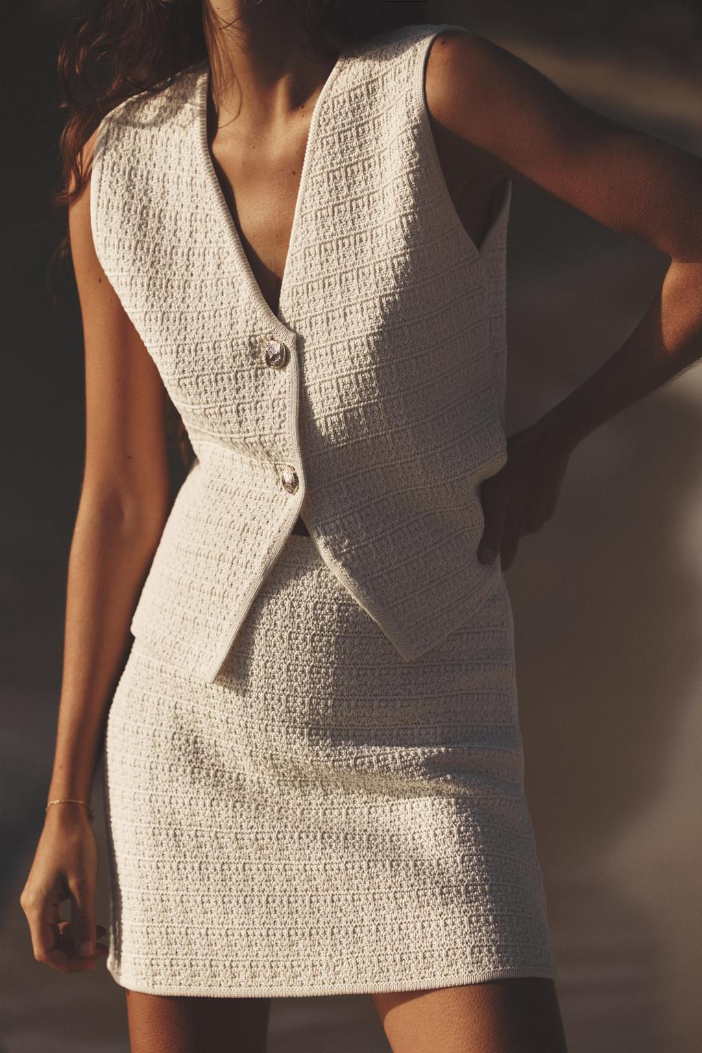 TEXTURED KNIT MINI SKIRT - Zara фото 2