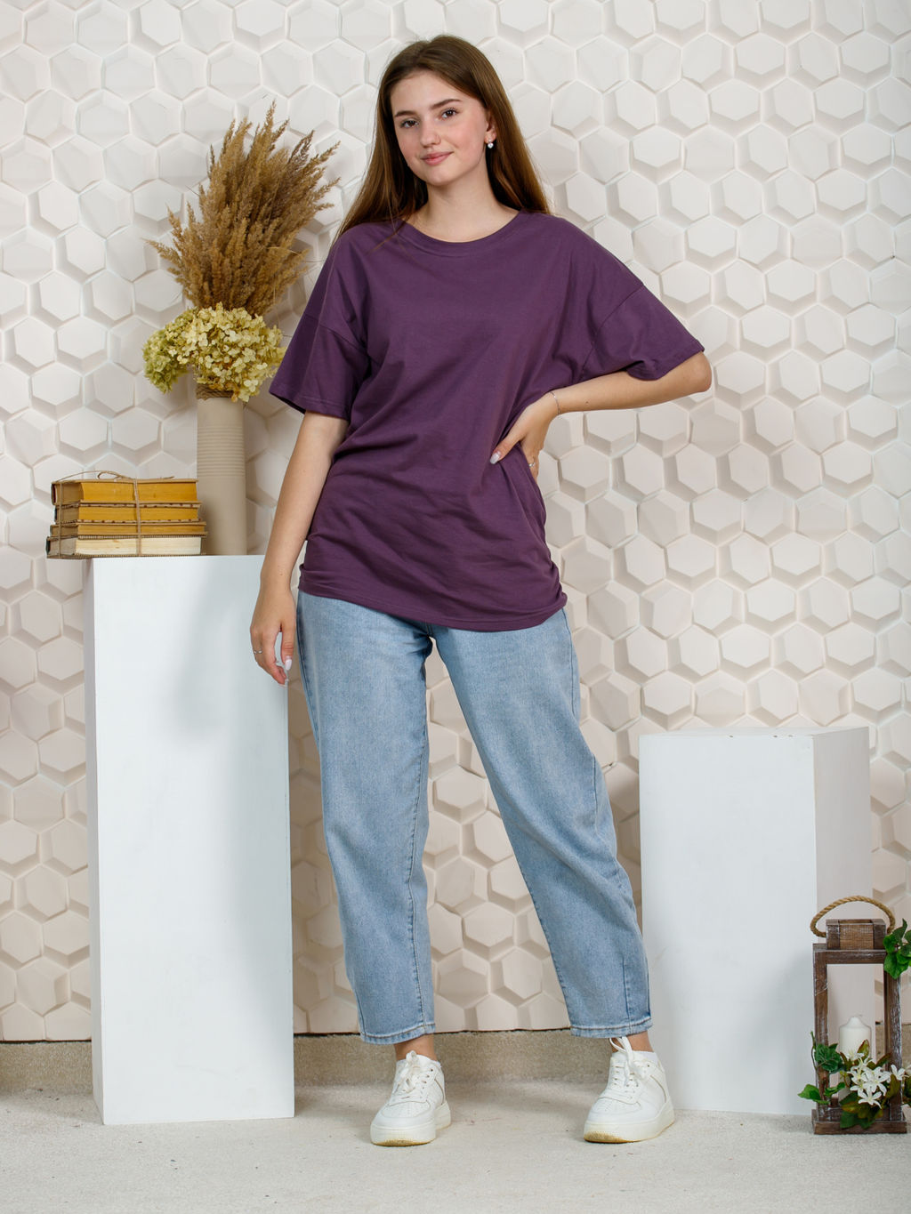 Футболка "Лето" баклажан