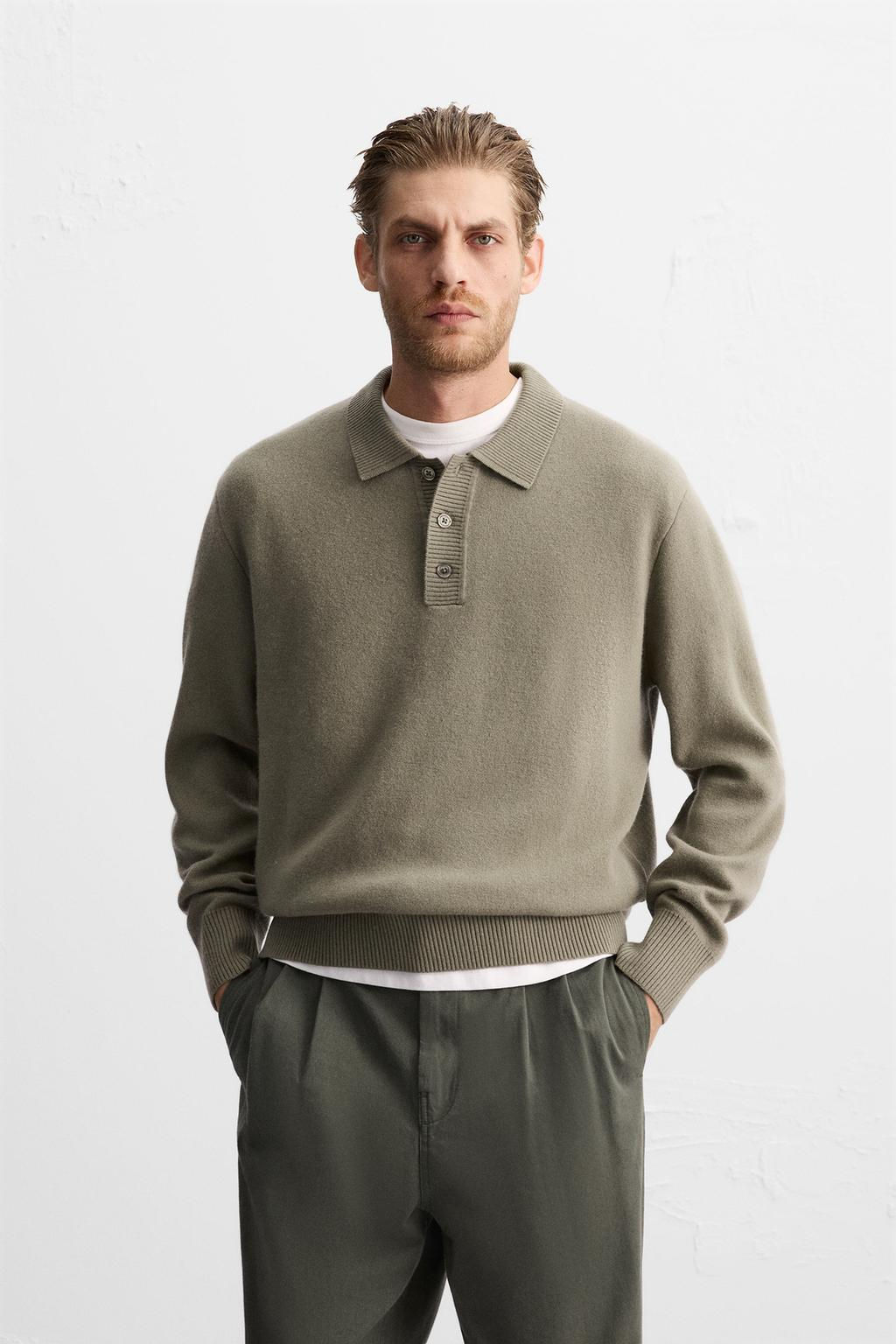 WOOL BLEND KNIT POLO SHIRT - Zara фото 2