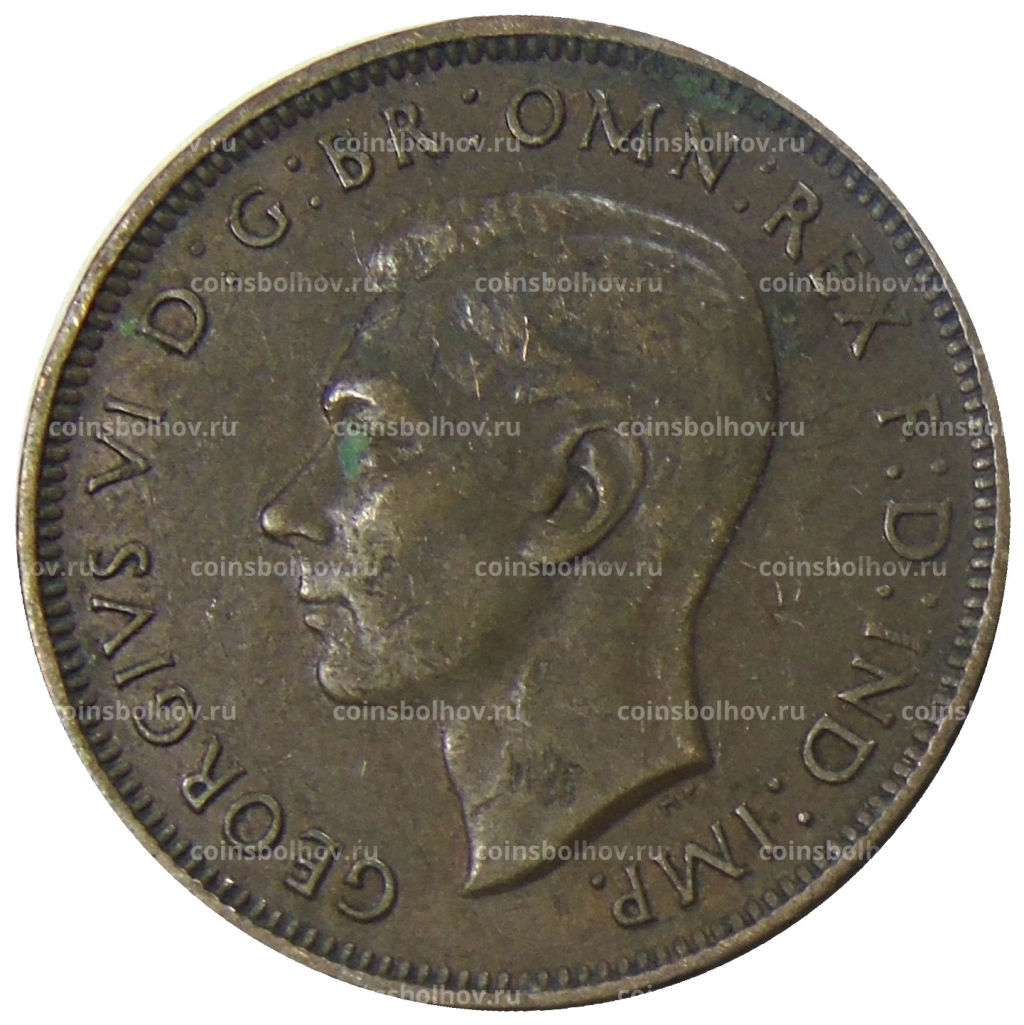 1/2 пенни 1938 года Австралия
