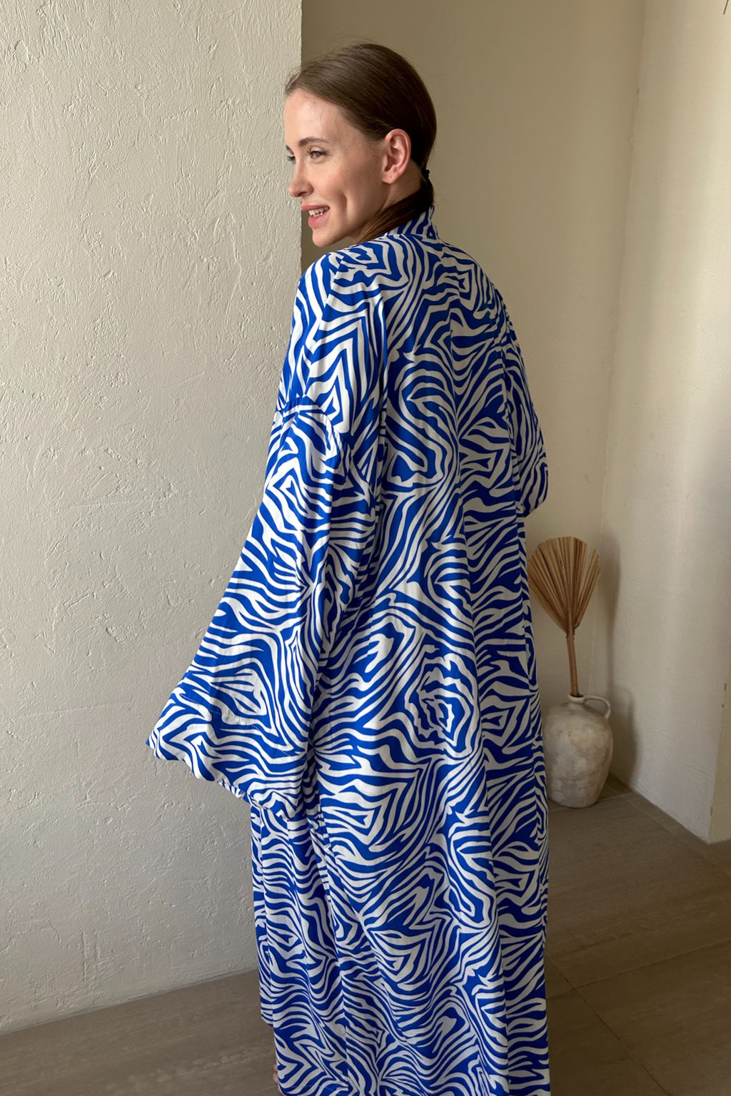 Кимоно BEACH069/02/Белый, синий - M&G all natural фото 6