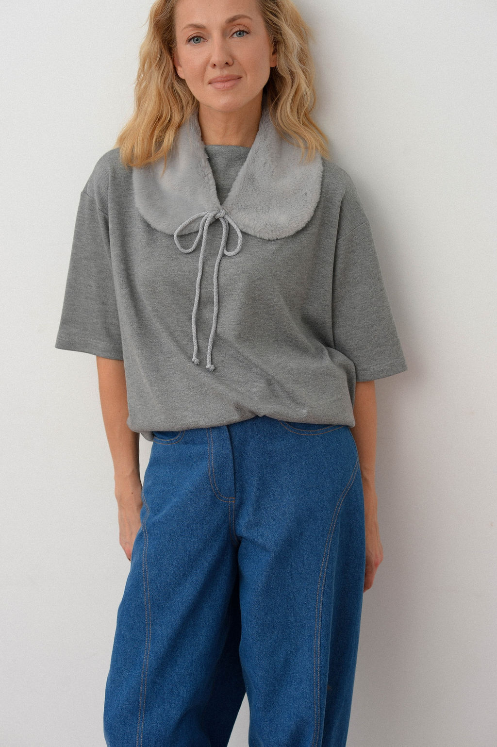 Воротник из итальянского экомеха