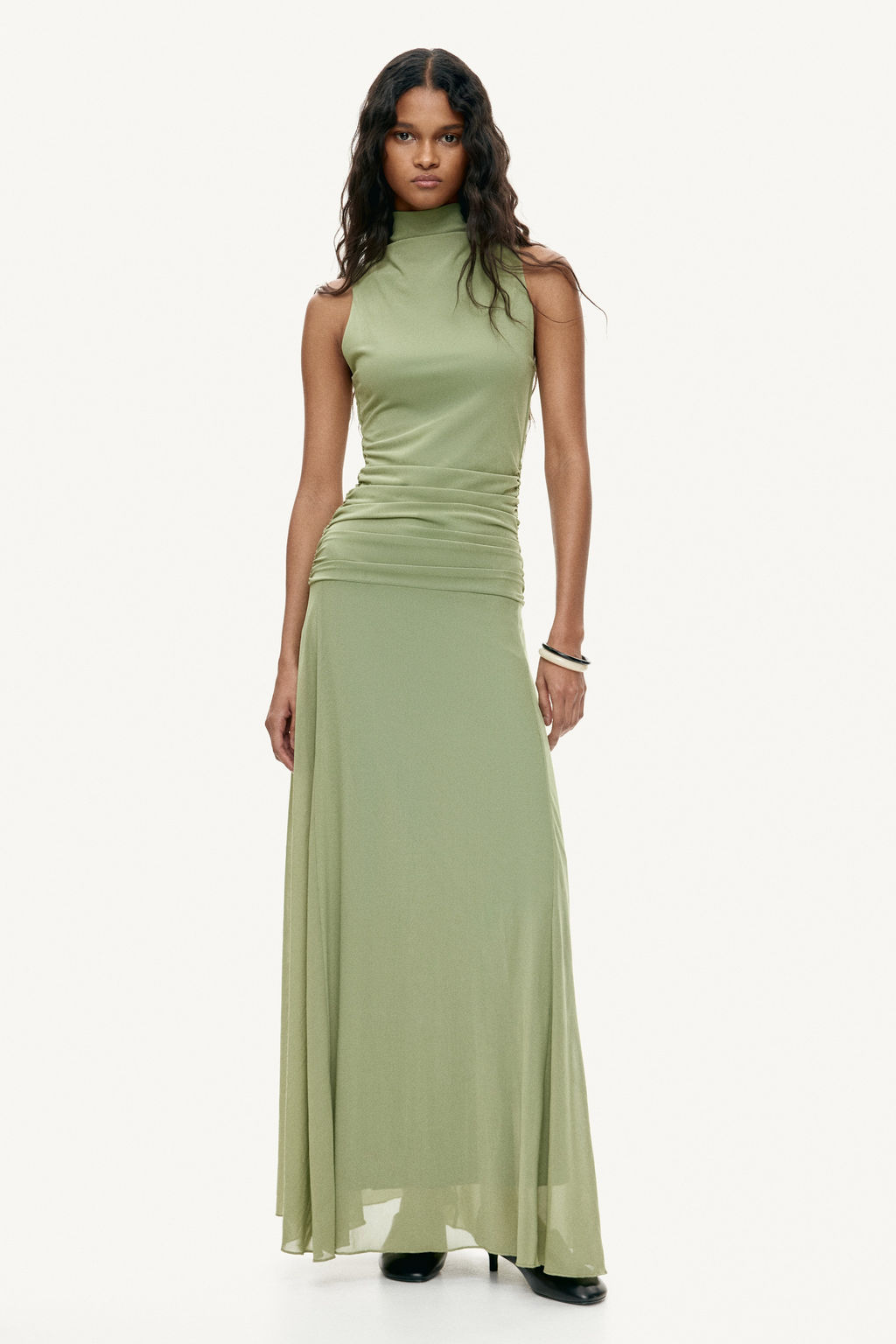 Gathered mesh dress - H&m фото 3