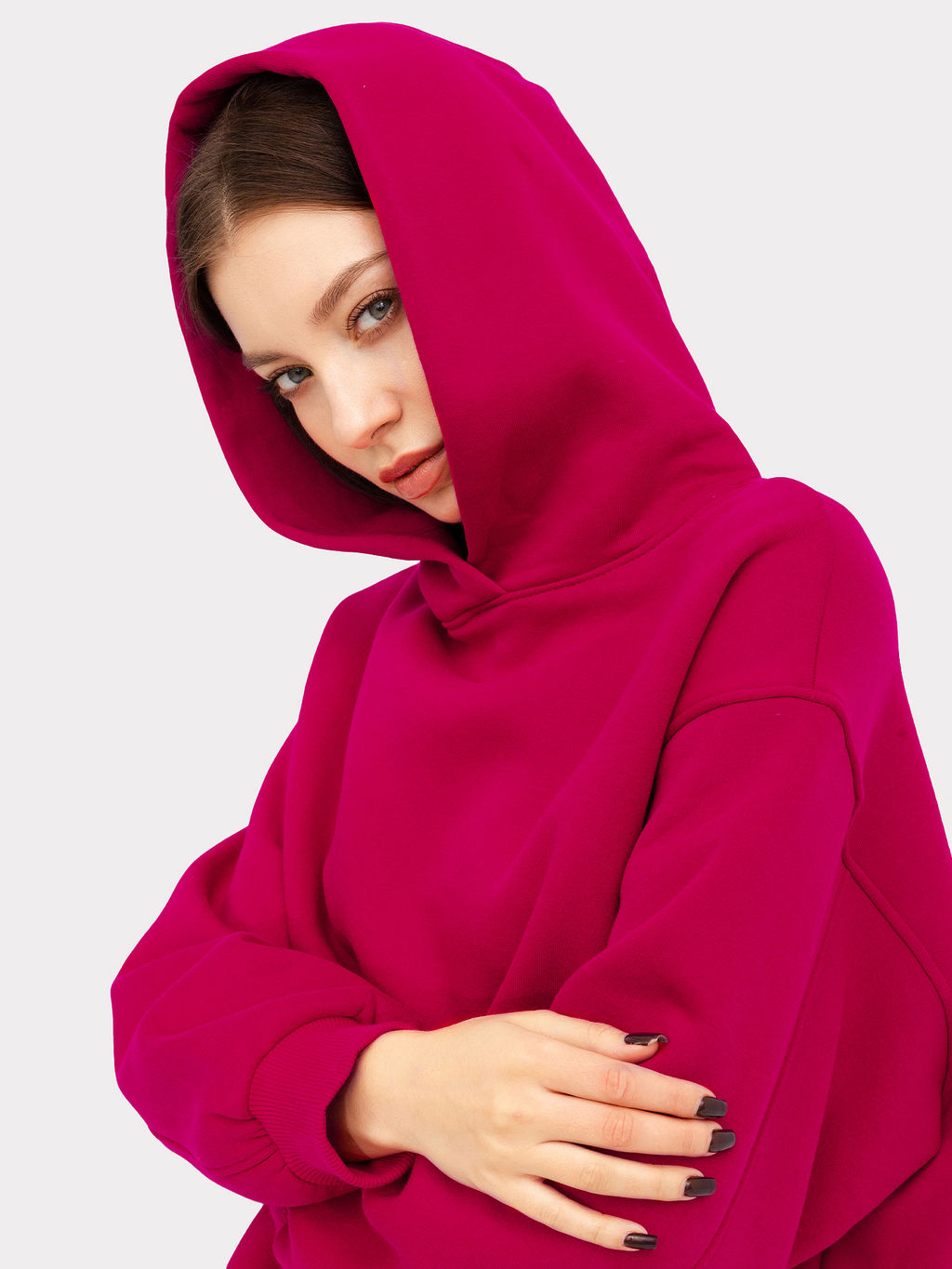 Худи женское в малиновом оттенке темная роза 302792 - Mark formelle фото 5