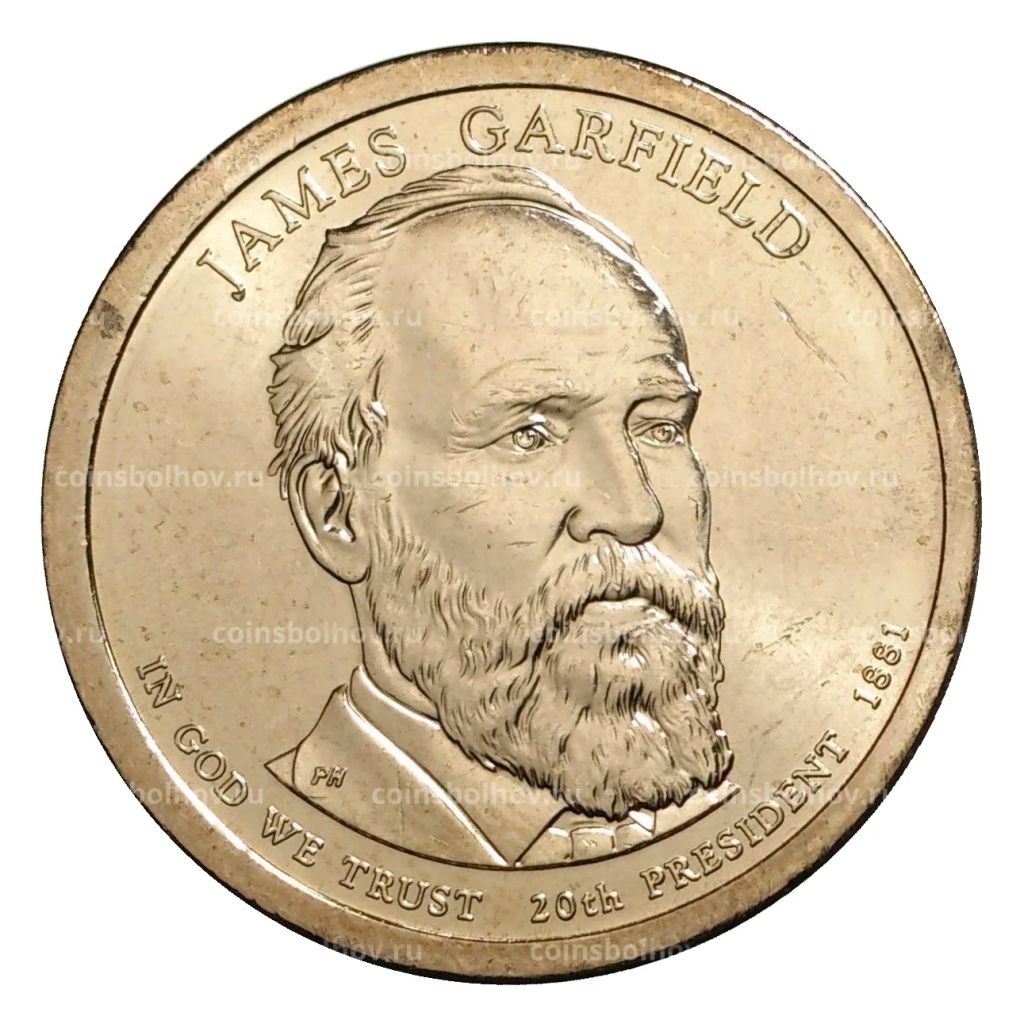 1 доллар 2011 года P Джеймс Гарфилд 20-й президент США