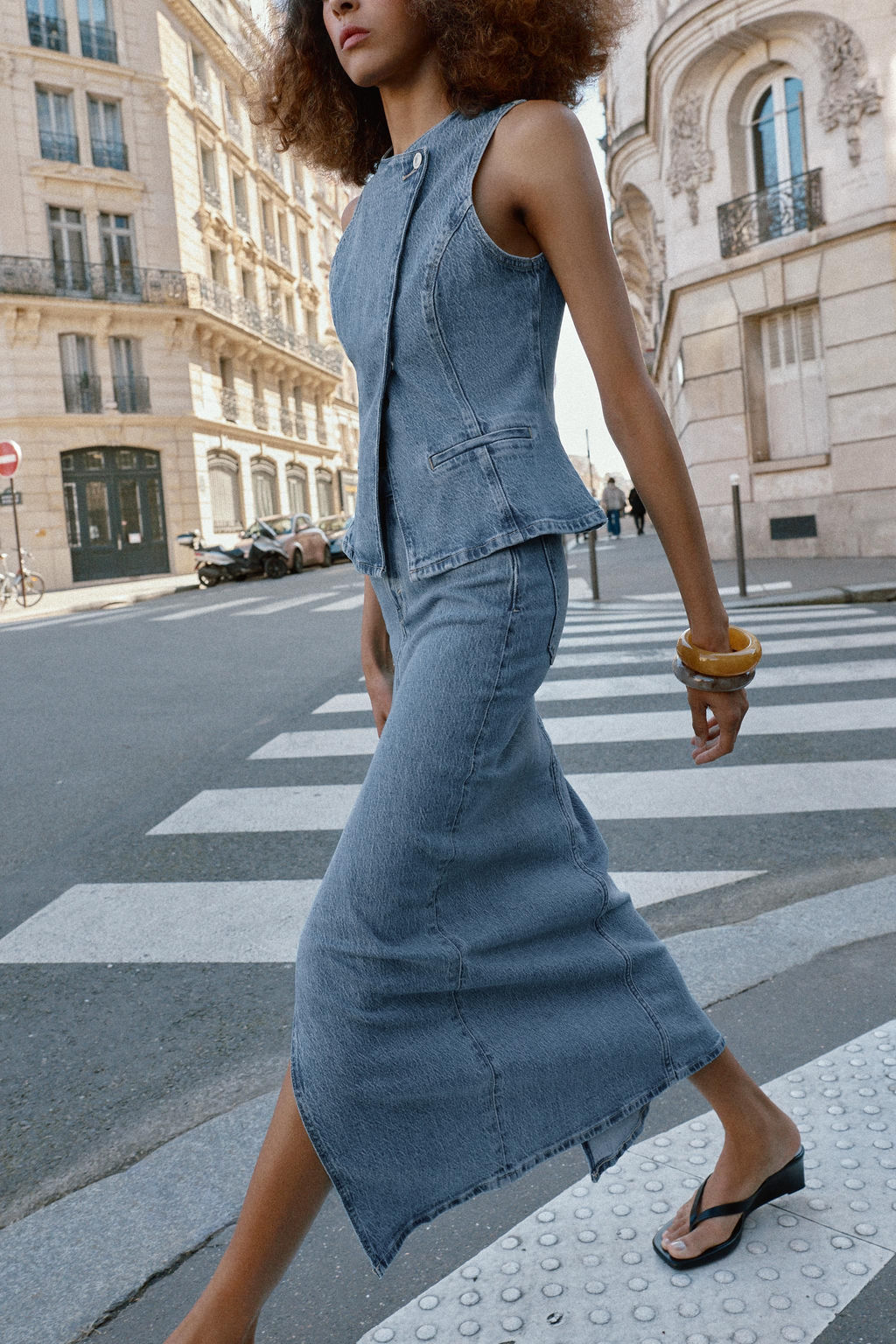Z1975 DENIM CROSSOVER MIDI SKIRT - Zara фото 18
