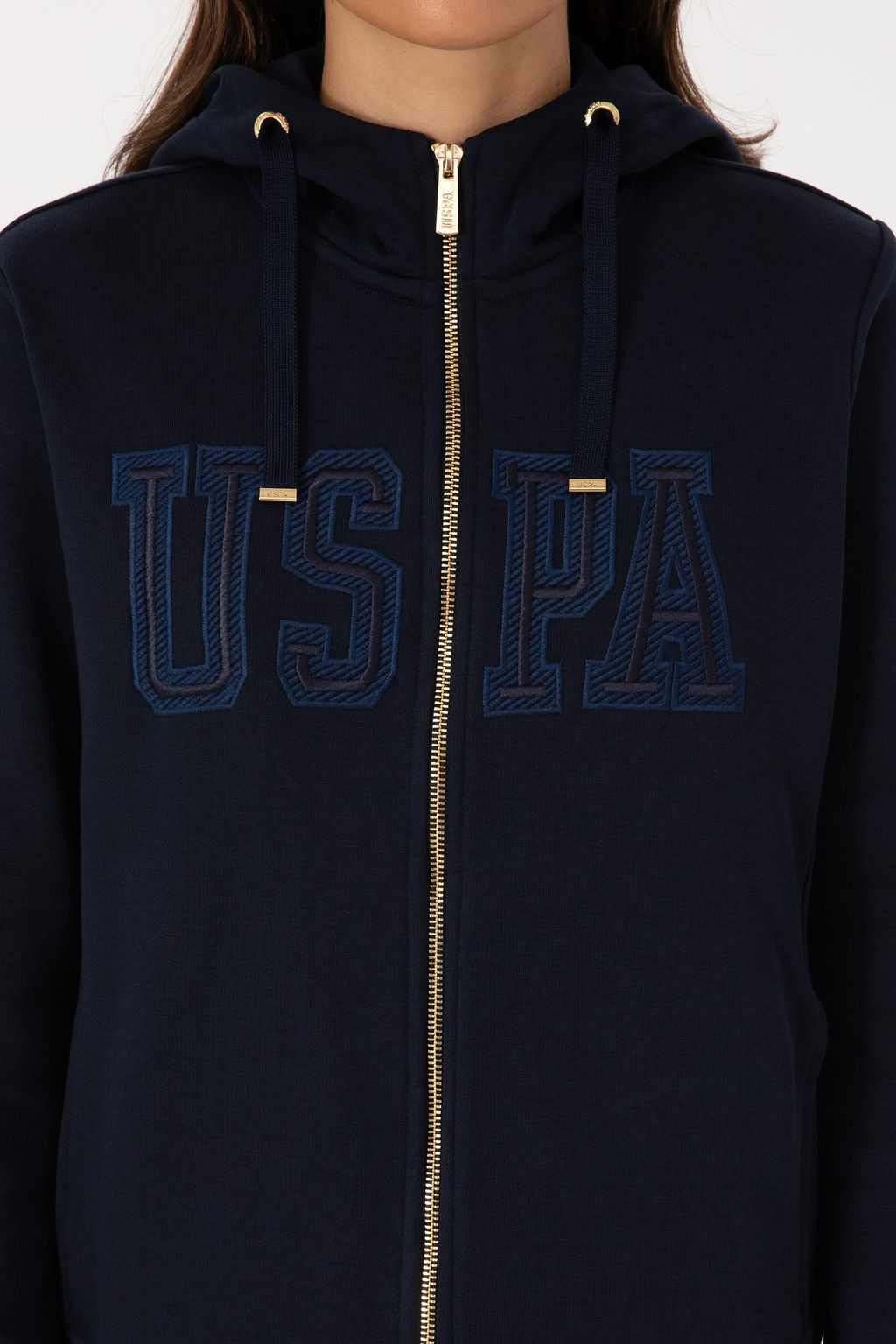 Kad_n Lacivert Basic Sweatshirt Sepette S_rpriz _ndirim - U.s. polo assn фото 6