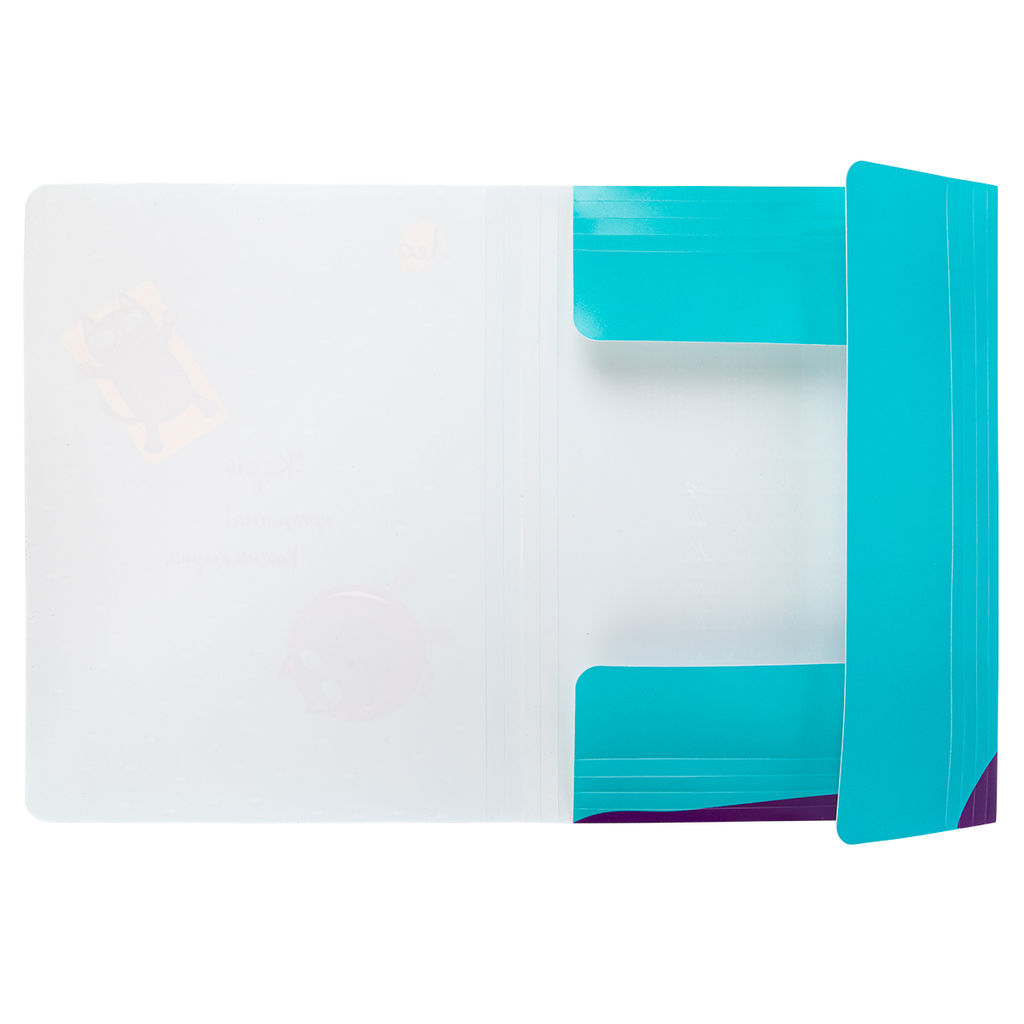 Лео Учись Папка на резинке A4 LRF-06 450 мкм 35 мм песок 5 шт. 02-Коты