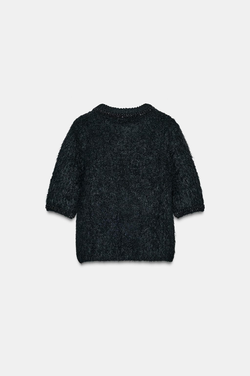 SHORT SLEEVE KNIT JUMPER WITH JEWEL BEADS - Zara фото 7
