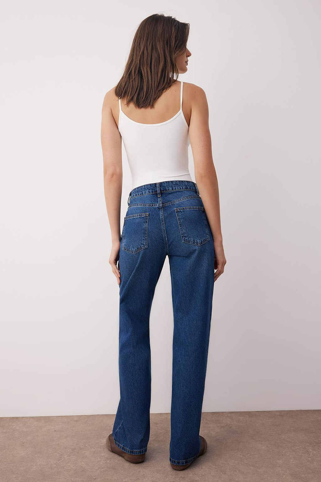 TRENDYOLMILLA Ac?k Mavi Yuksek Bel Wide Leg Jeans TWOSS25JE00132 фото 9
