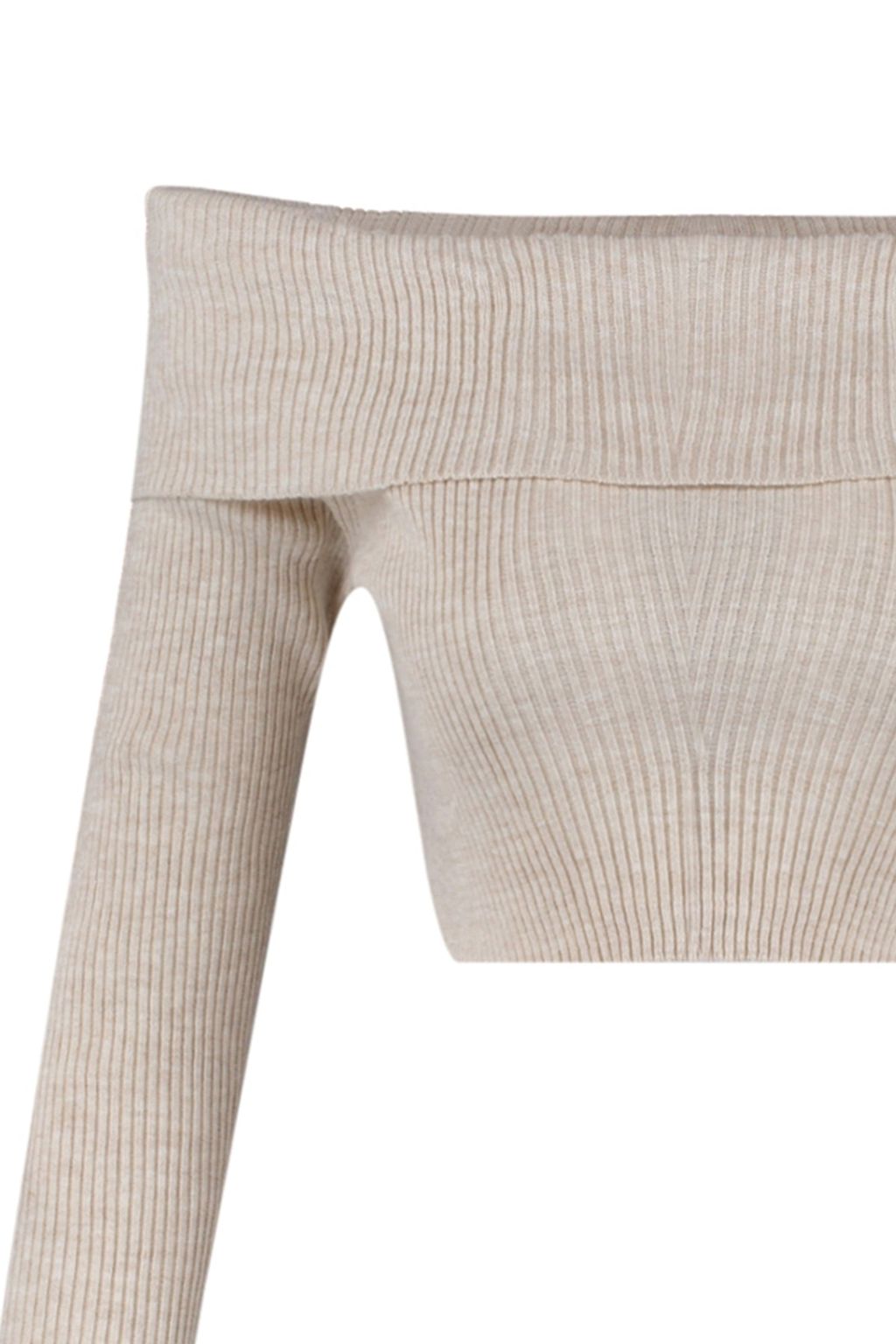 Tas Super Crop Carmen Yaka Triko Kazak TWOAW22KZ1897 - Trendyolmilla фото 8