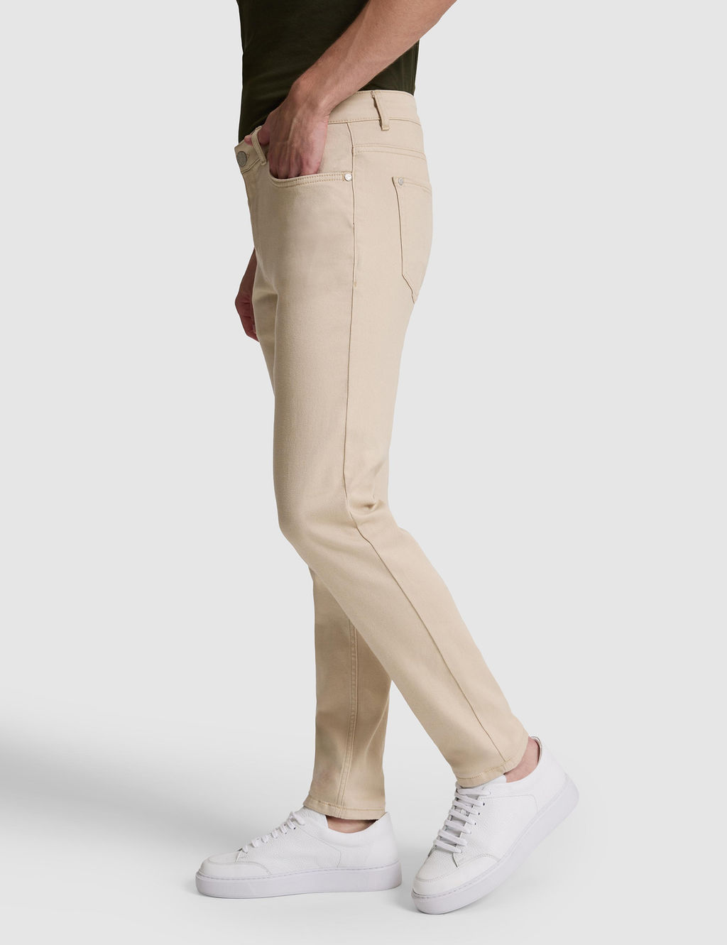 Bej Slim Fit Pamuk Kar___ml_ Jean Pantolon