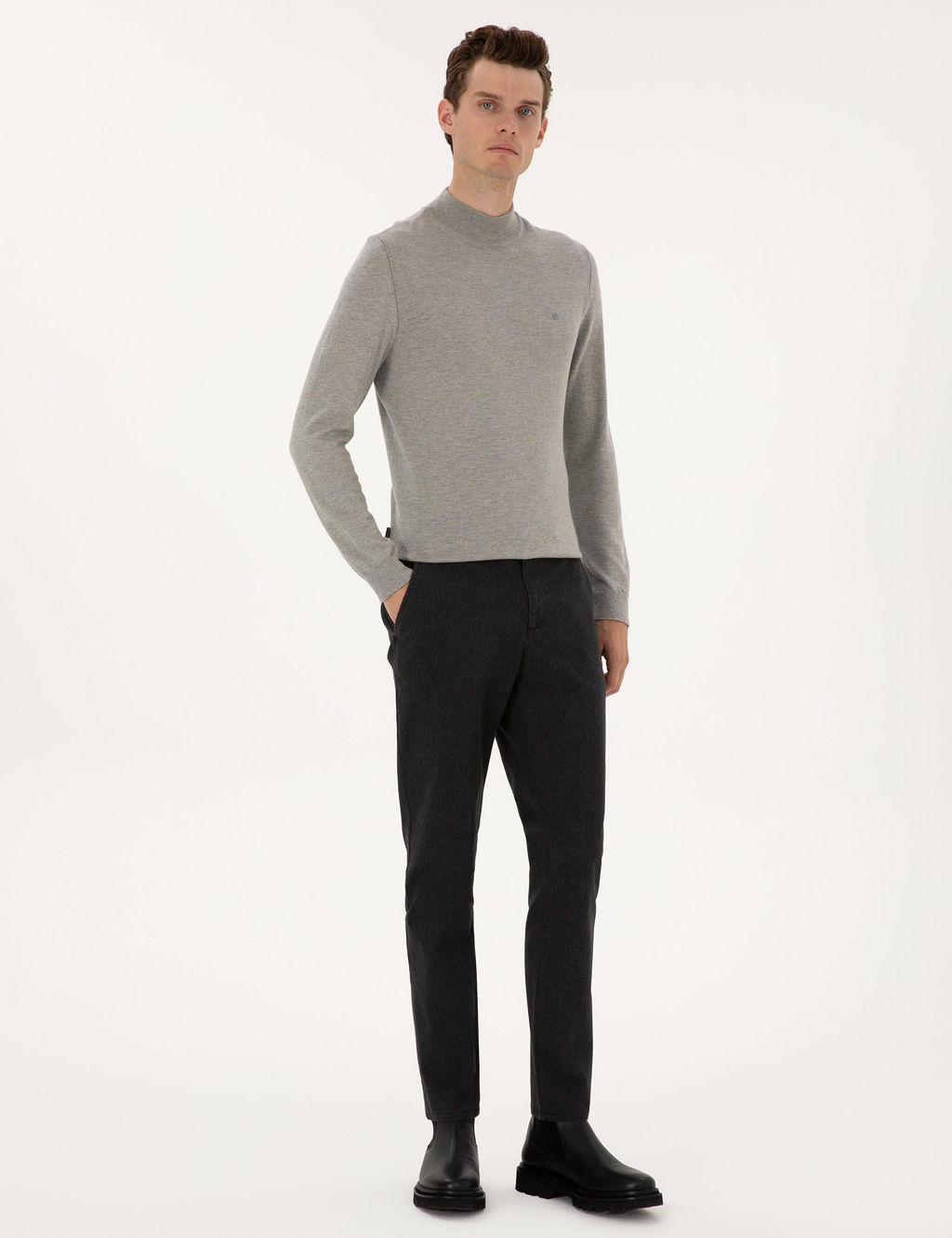 Siyah Slim Fit Kanvas Pantolon - Pierre cardin фото 3