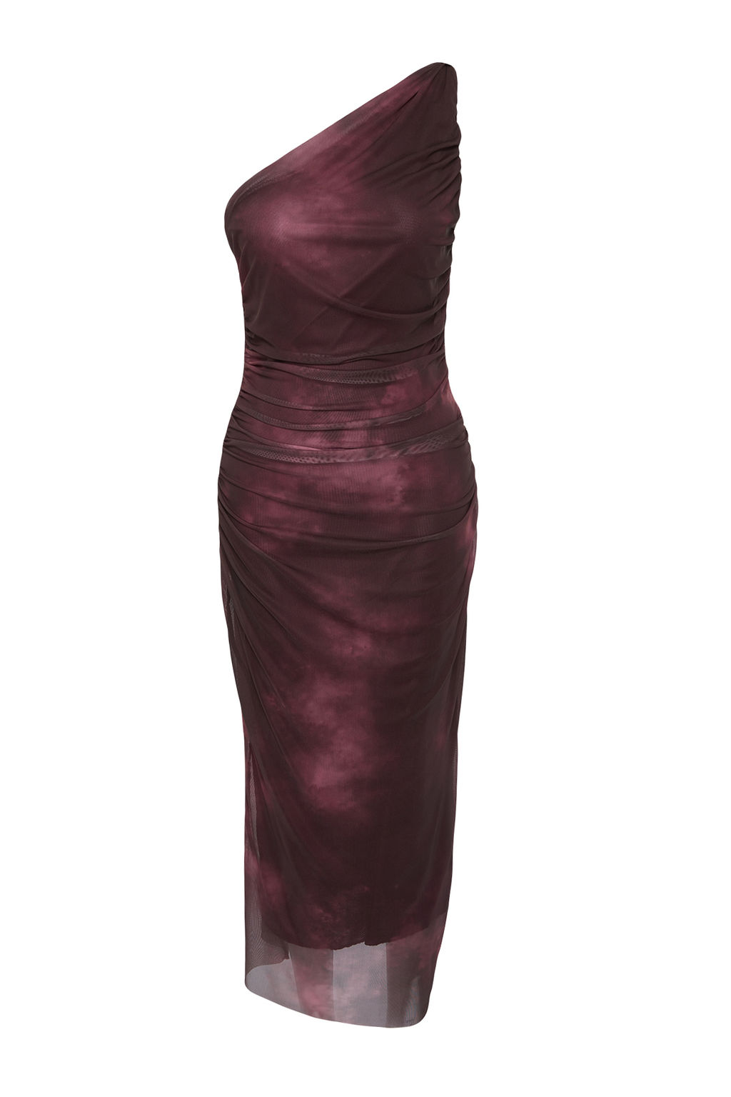 TRENDYOLMILLA Turuncu Tek Kol Vucuda Oturan Aksesuar Detayl? Tul Esnek Orme Midi Kalem Elbise TWOSS24EL00174 фото 11