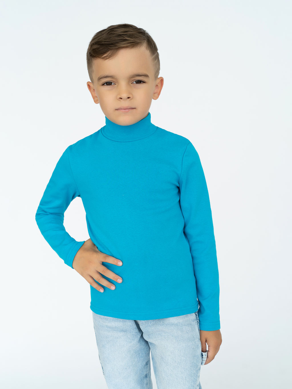 Джемпер-водолазка бирюза 645 (140, 72)
