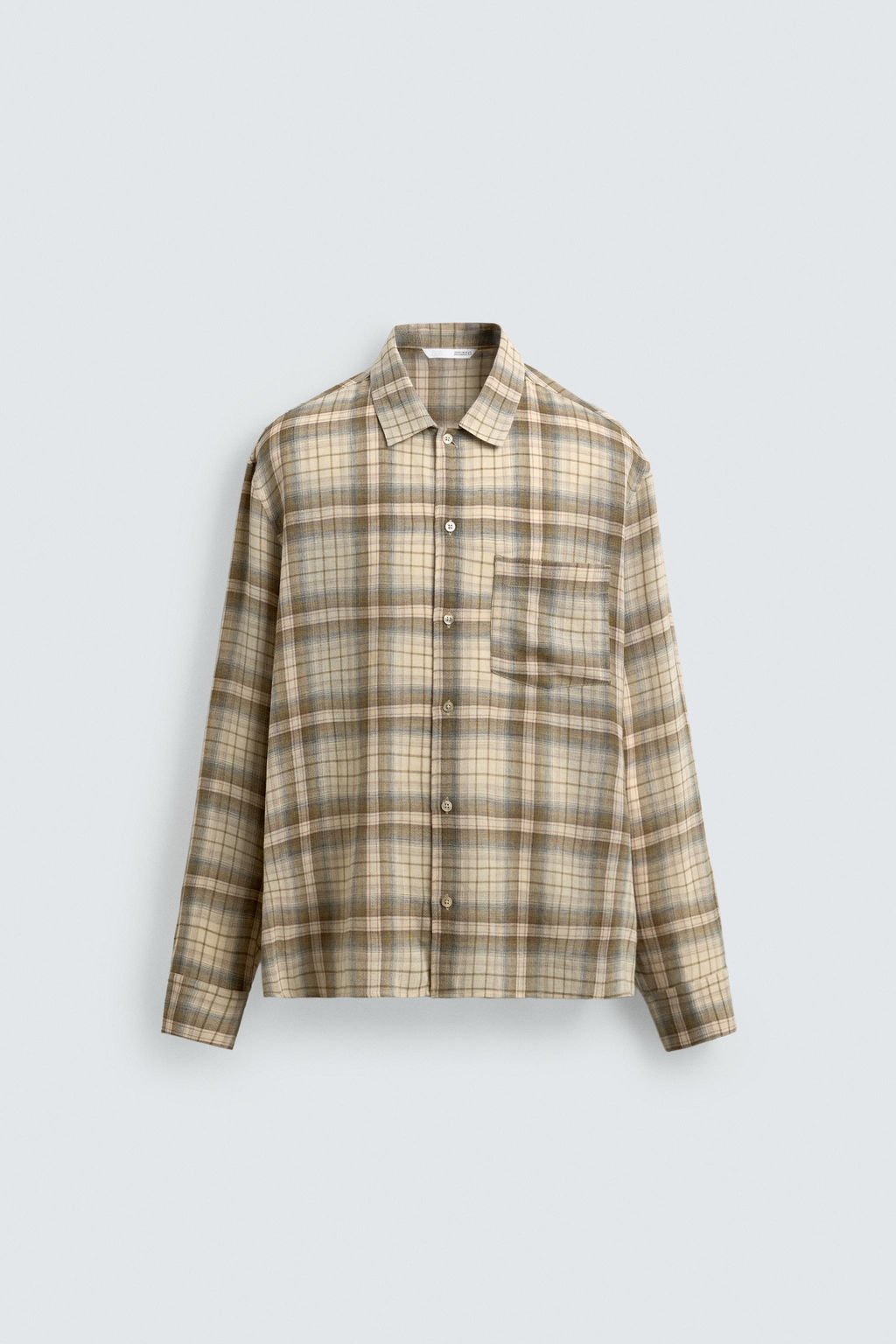 CAMISA RELAXED FIT CUADROS / Arena - Zara фото 7
