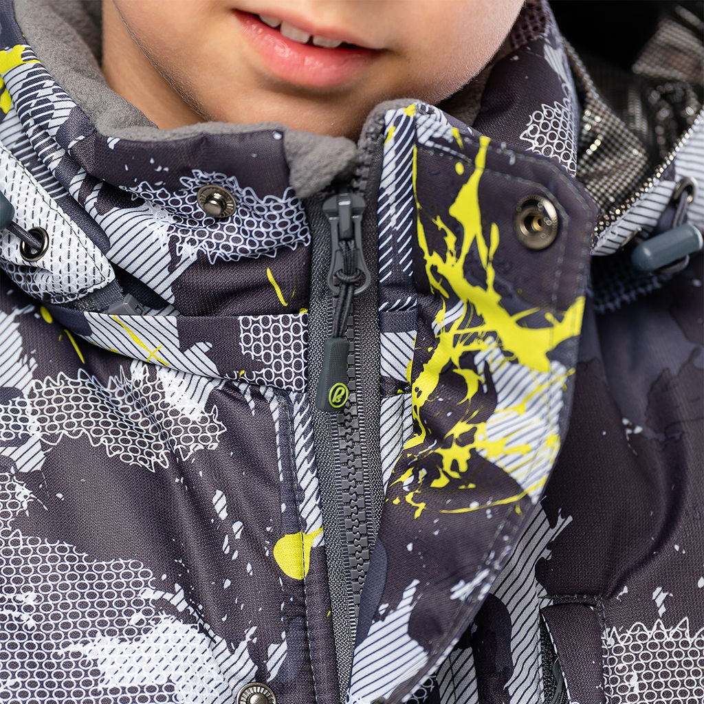 RODOS Куртка для мальчика зима М-195 КурткаВБ Серый/Голубой  фото 41