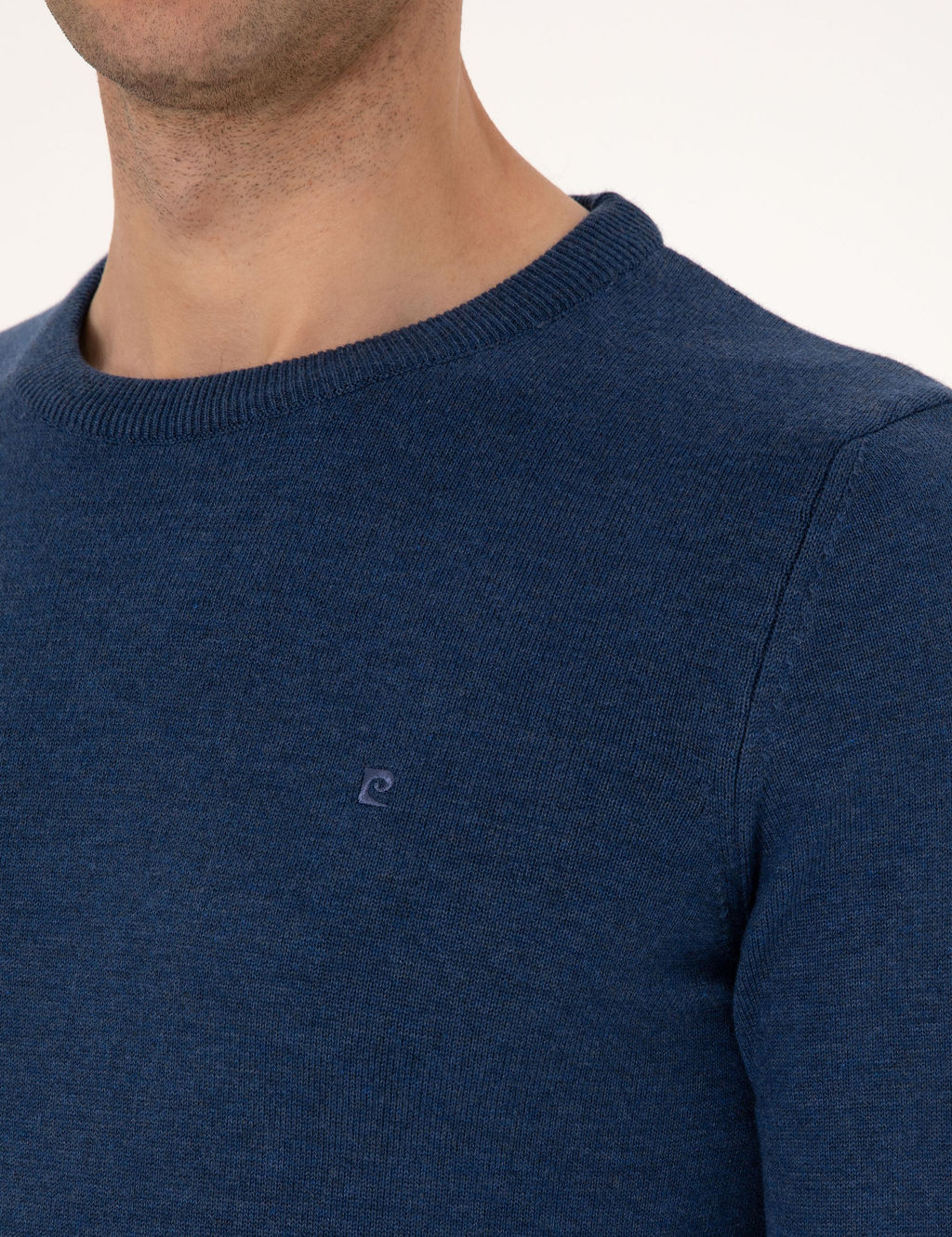 _ndigo Melanj Slim Fit Bisiklet Yaka Basic Triko Kazak - Pierre cardin фото 7