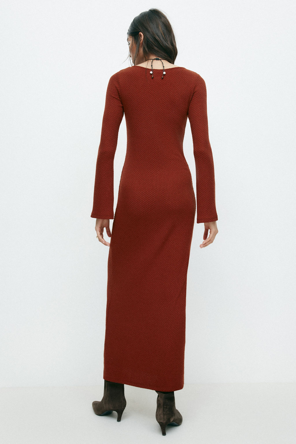 Maxivestido en punto texturizado - H&m фото 6