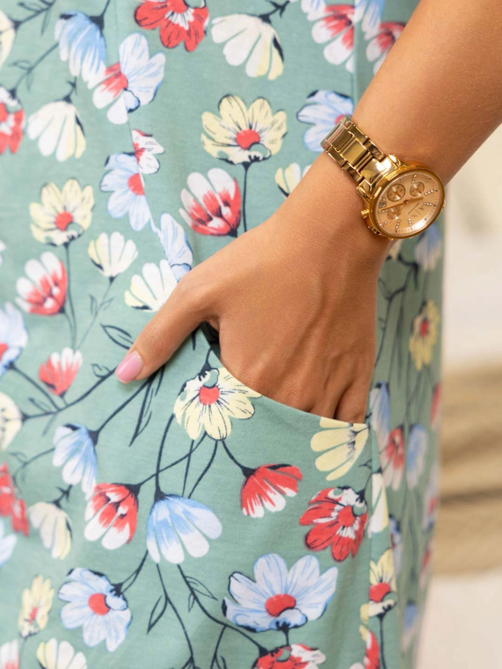 Халат женский, цвет зеленый