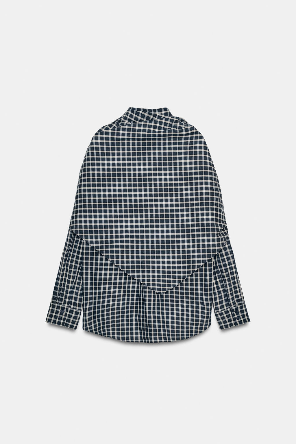 ZW COLLECTION CHECK SHIRT WITH SCARF - Zara фото 21