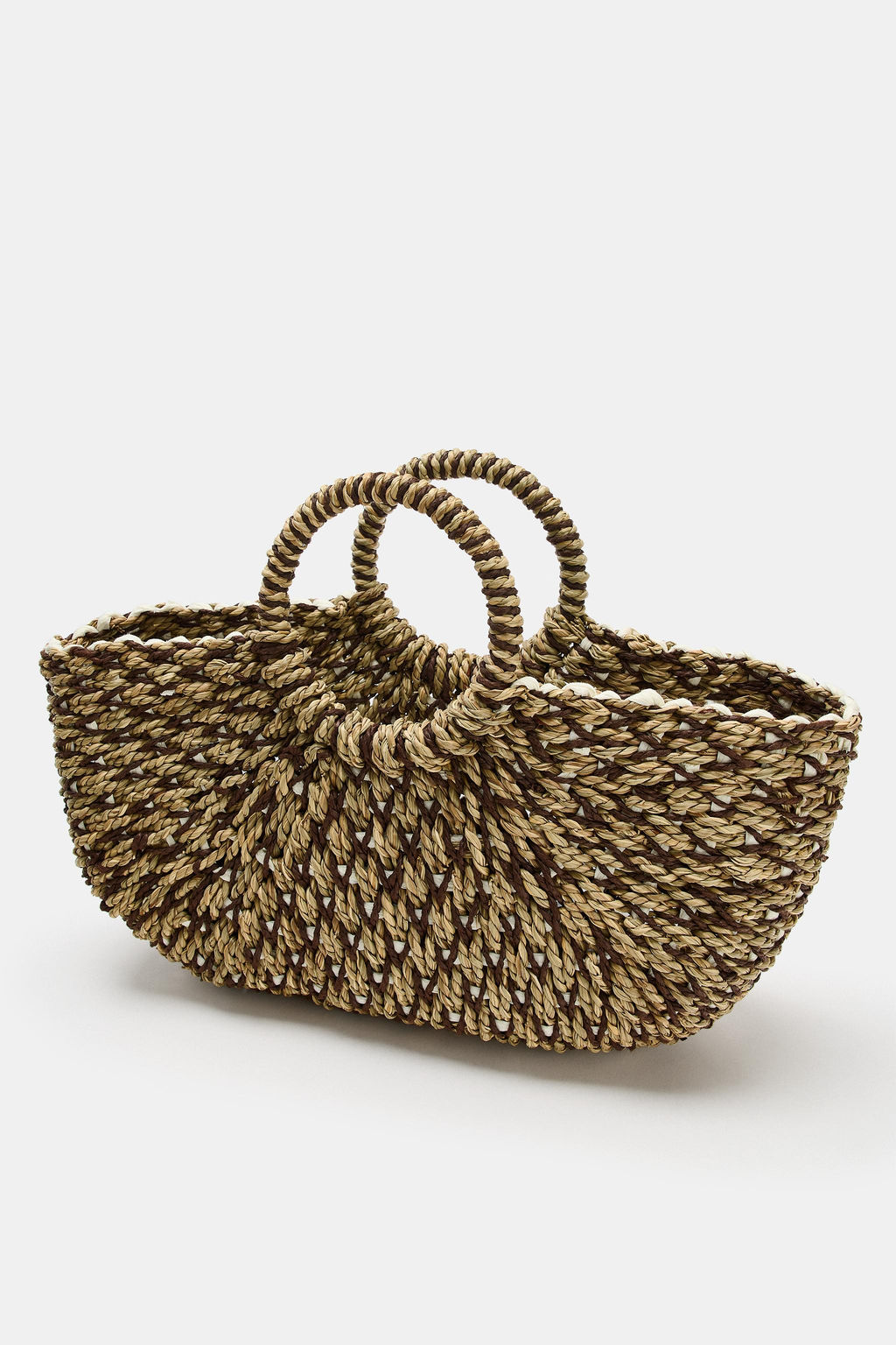 BOLSO DE MANO TRENZADO / Bicolor - Zara фото 3