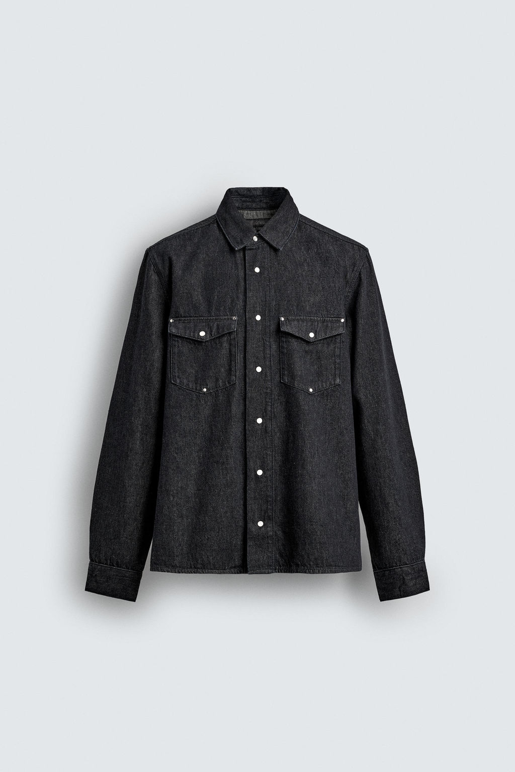 STUDDED WESTERN DENIM SHIRT - Zara фото 7