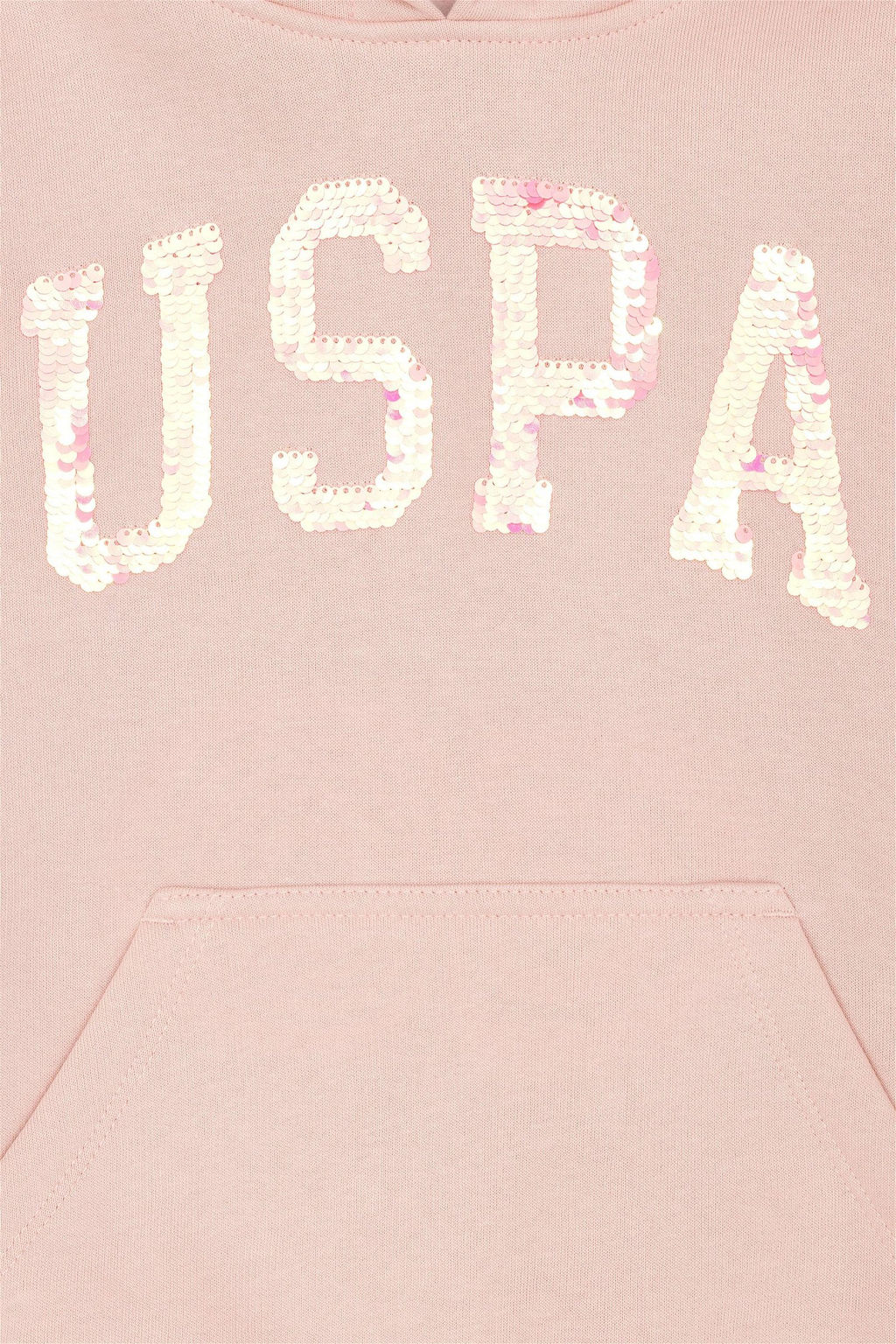 Базовый свитшот с капюшоном пыльно-розового цвета для девочек Неожиданная скидка в корзине - U.s. polo assn фото 4