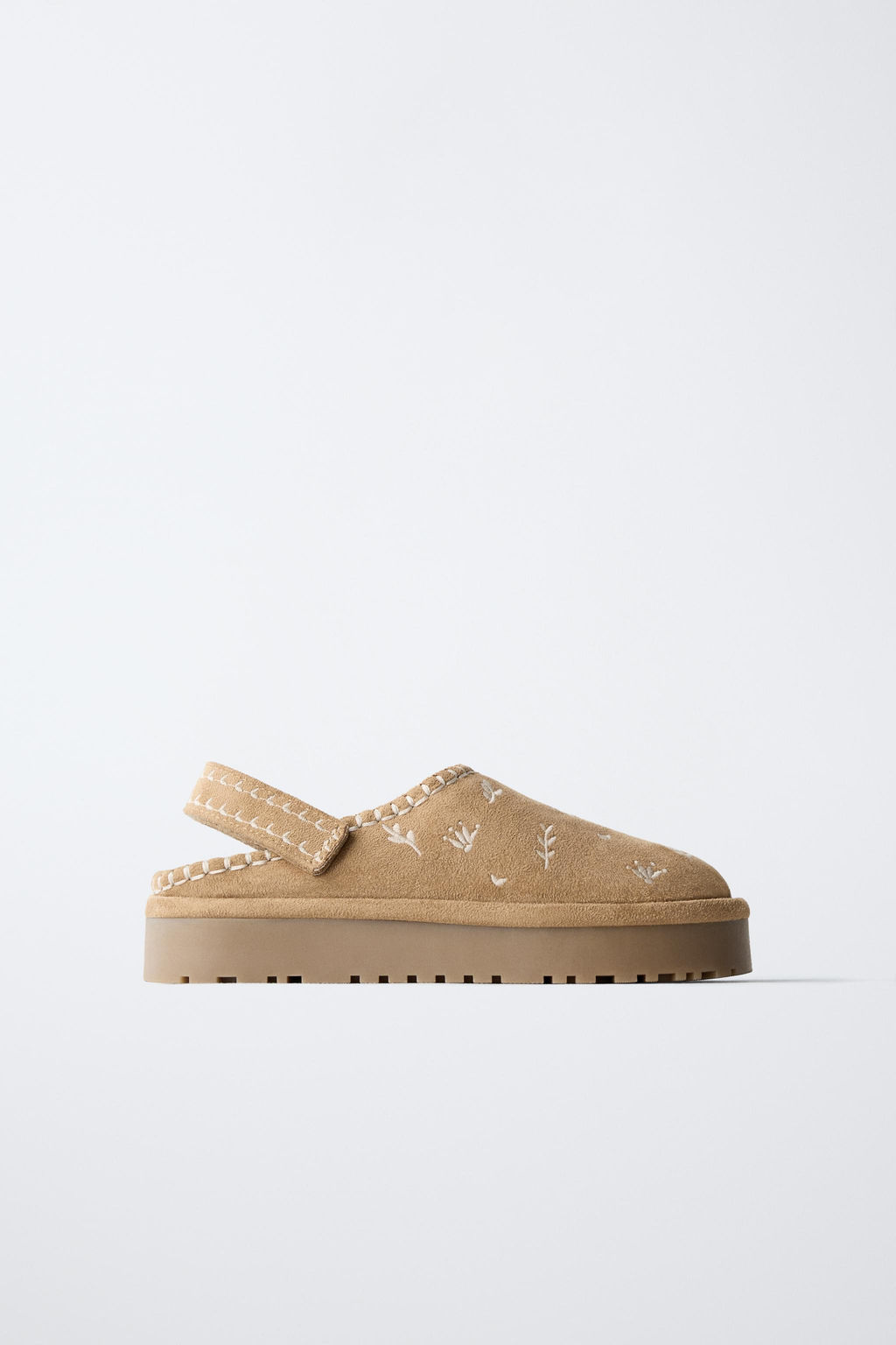 EMBROIDERED SHEEPSKIN CLOGS - Zara фото 11