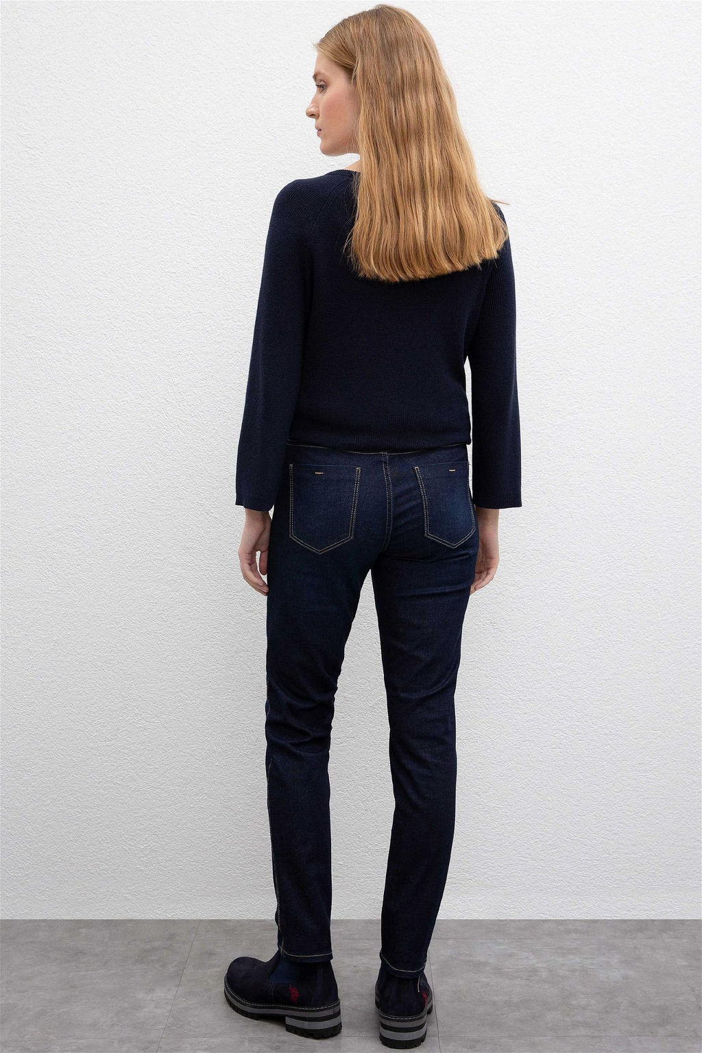 Женские темно-синие джинсовые брюки - U.s. polo assn фото 3