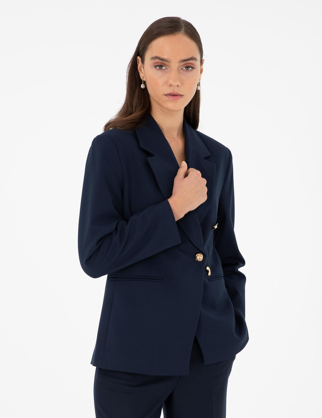 Lacivert Regular Fit Ceket