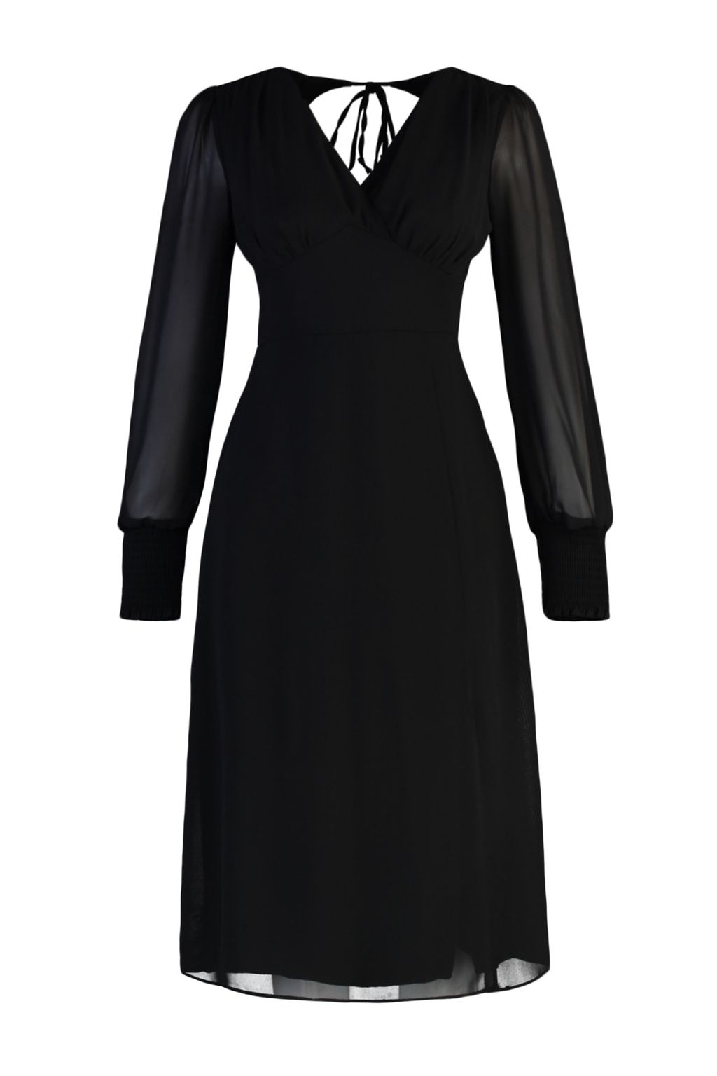 Trendyolmilla Siyah Midi Astarl? Korsaj Detayl? Dokuma Elbise TWOAW23EL01050