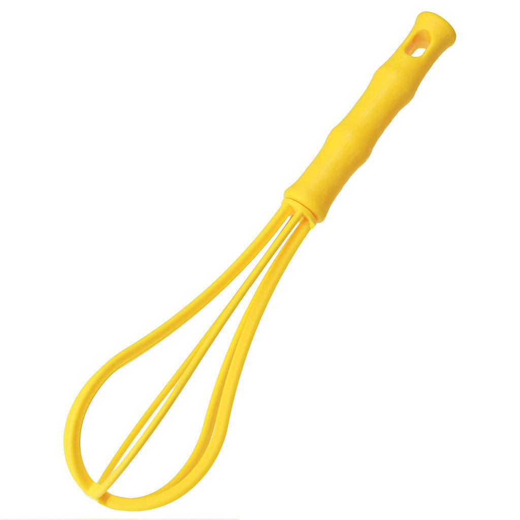 Венчик для тефлоновой посуды пластмассовый "Фестиваль" 30х7х7см, цвет - желтый (Китай)