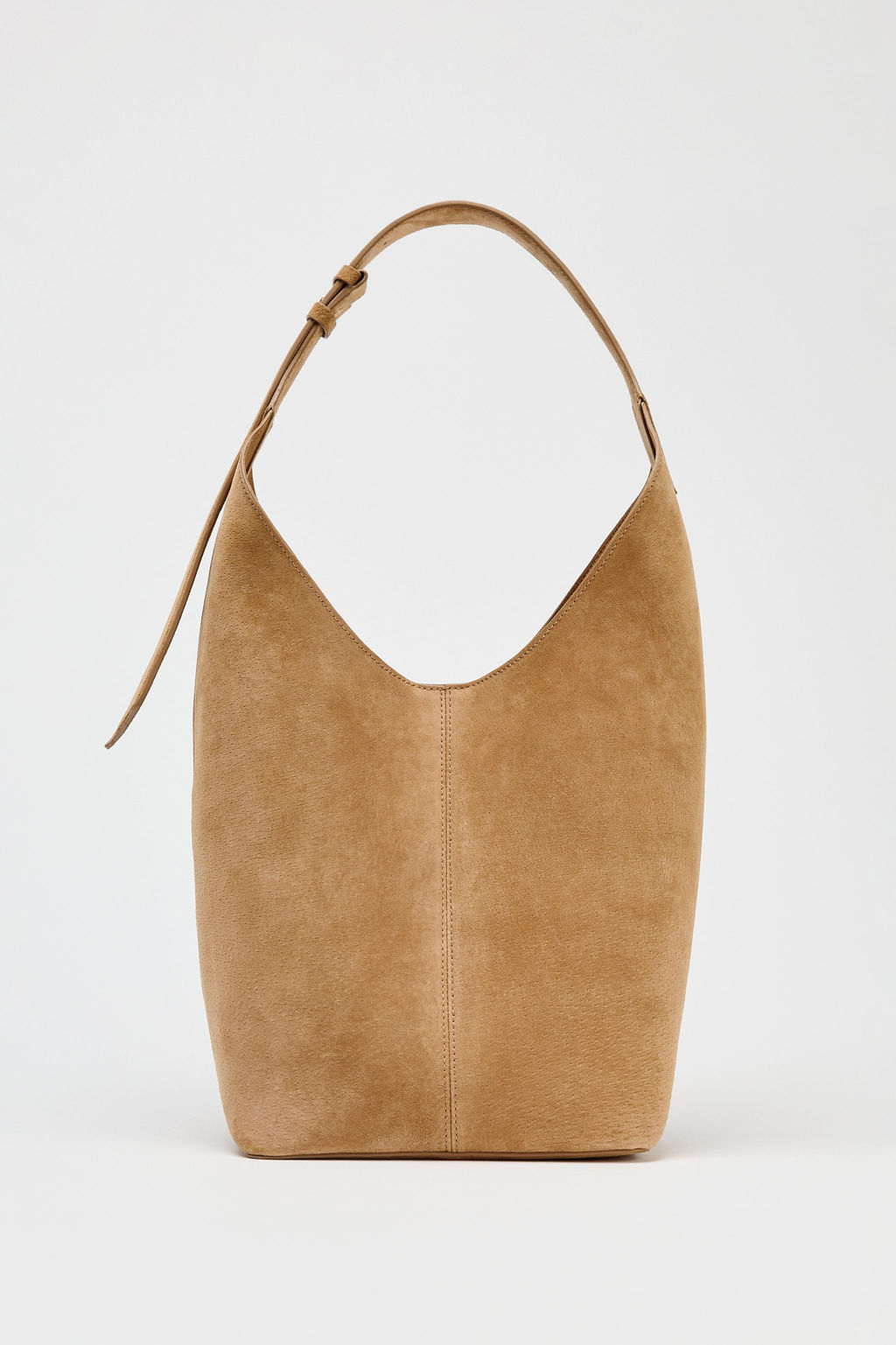 LEATHER MAXI BUCKET BAG WITH HANDLE DETAIL - Zara фото 4