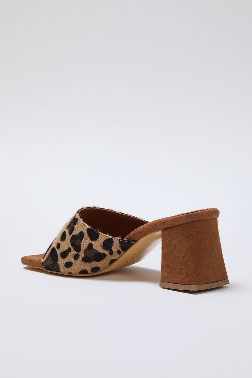 Trendyol Shoes Leopar Desenli Blok Topuklu Kahverengi Kad?n Topuklu Terlik TAKSS25TO00000 - Trendyolmilla фото 5