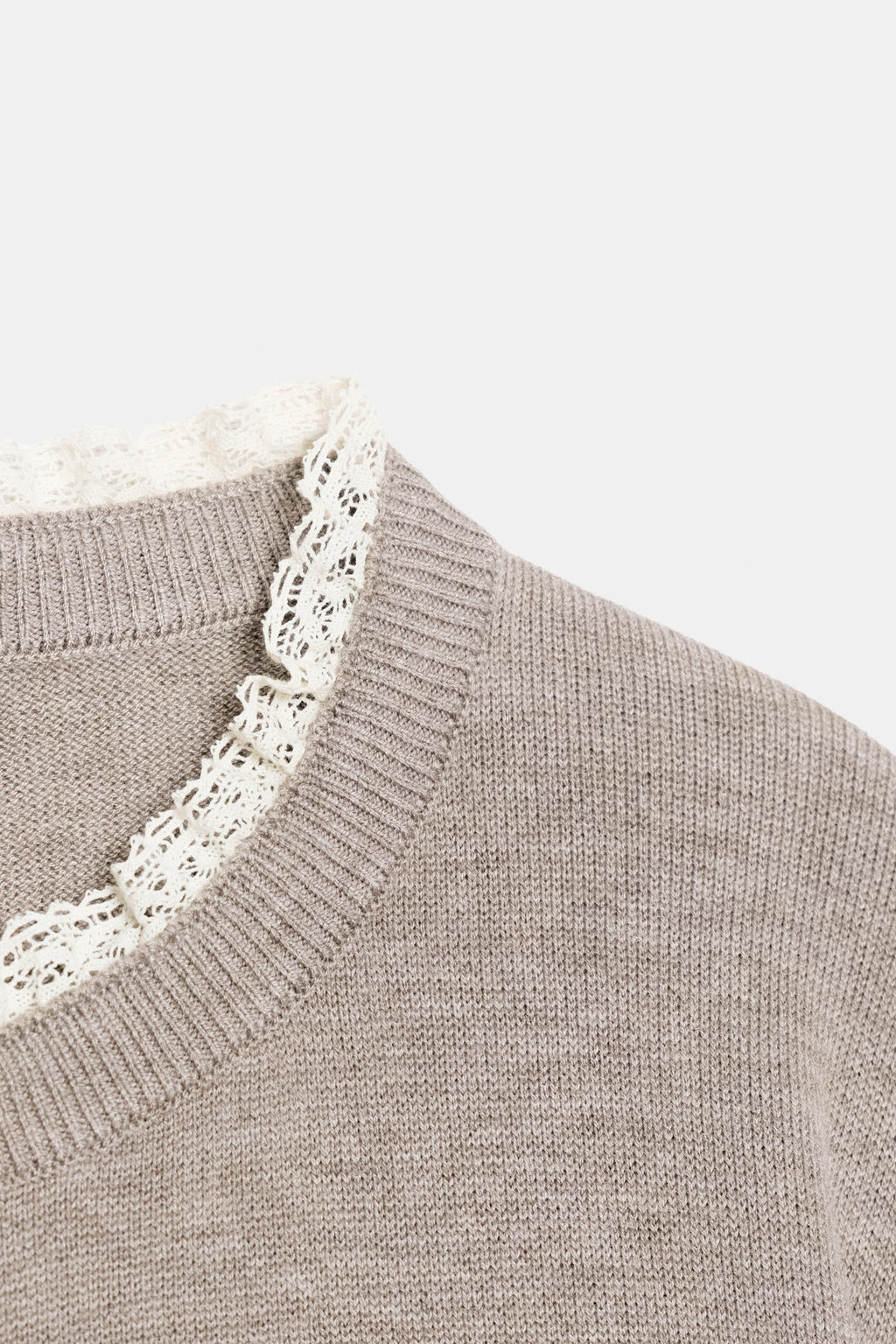 CARDIGAN WITH LACE TRIM - Zara фото 12