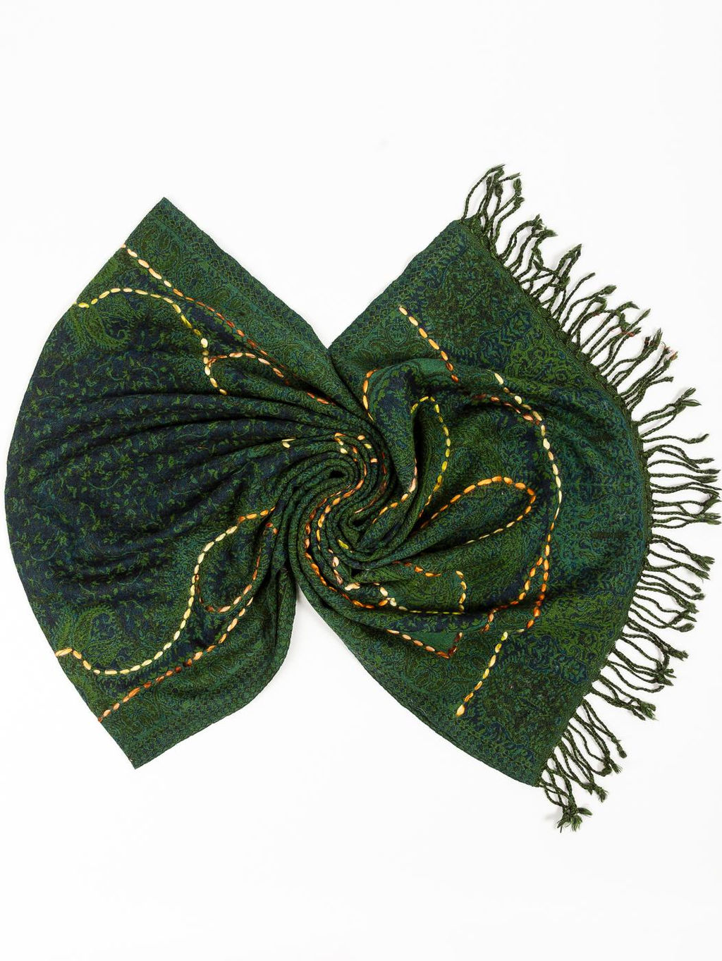 Палантин с вышивкой (шерсть вареная) в ассортименте № Тк906/59