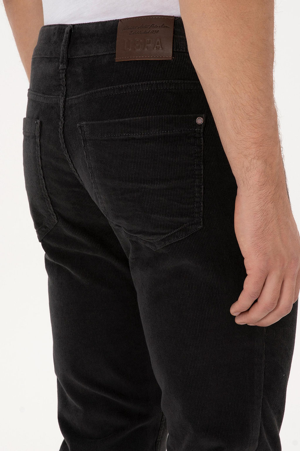 Erkek Gri Slim Fit Kanvas / Chino Pantolon - U.s. polo assn фото 6