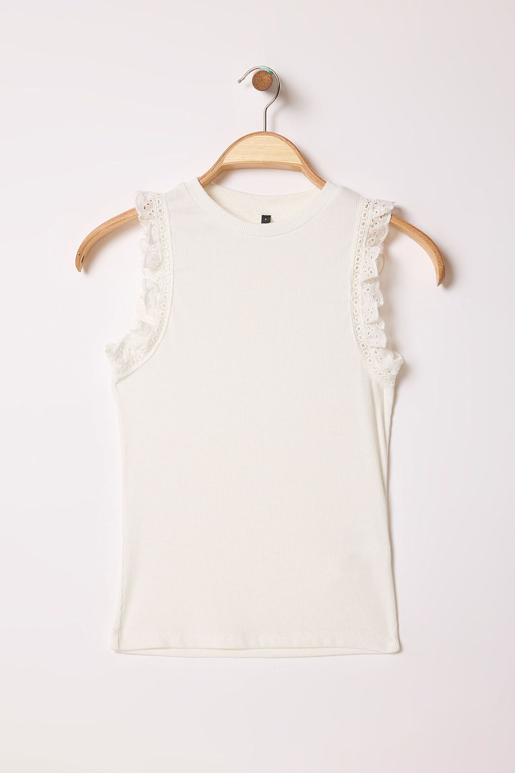 Ekru Fitted/Vucuda Oturan F?rf?rl? Fitilli Esnek Orme Bluz TWOSS25BZ00237 - Trendyolmilla фото 6