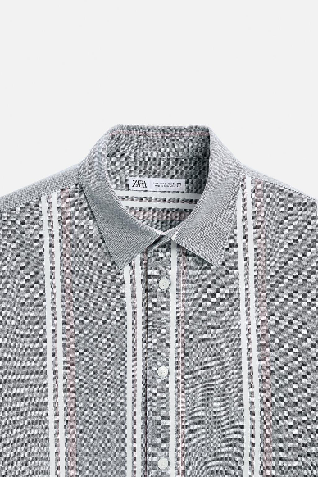 STRIPED TEXTURED SHIRT - Zara фото 8