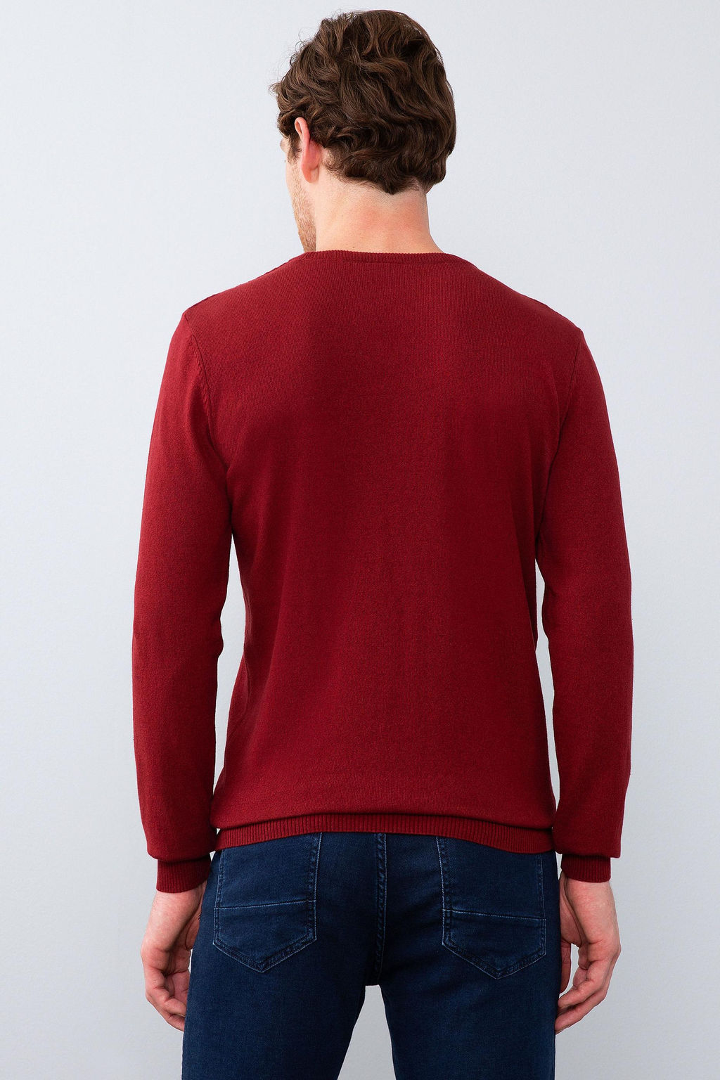 Erkek Bordo Basic Kazak